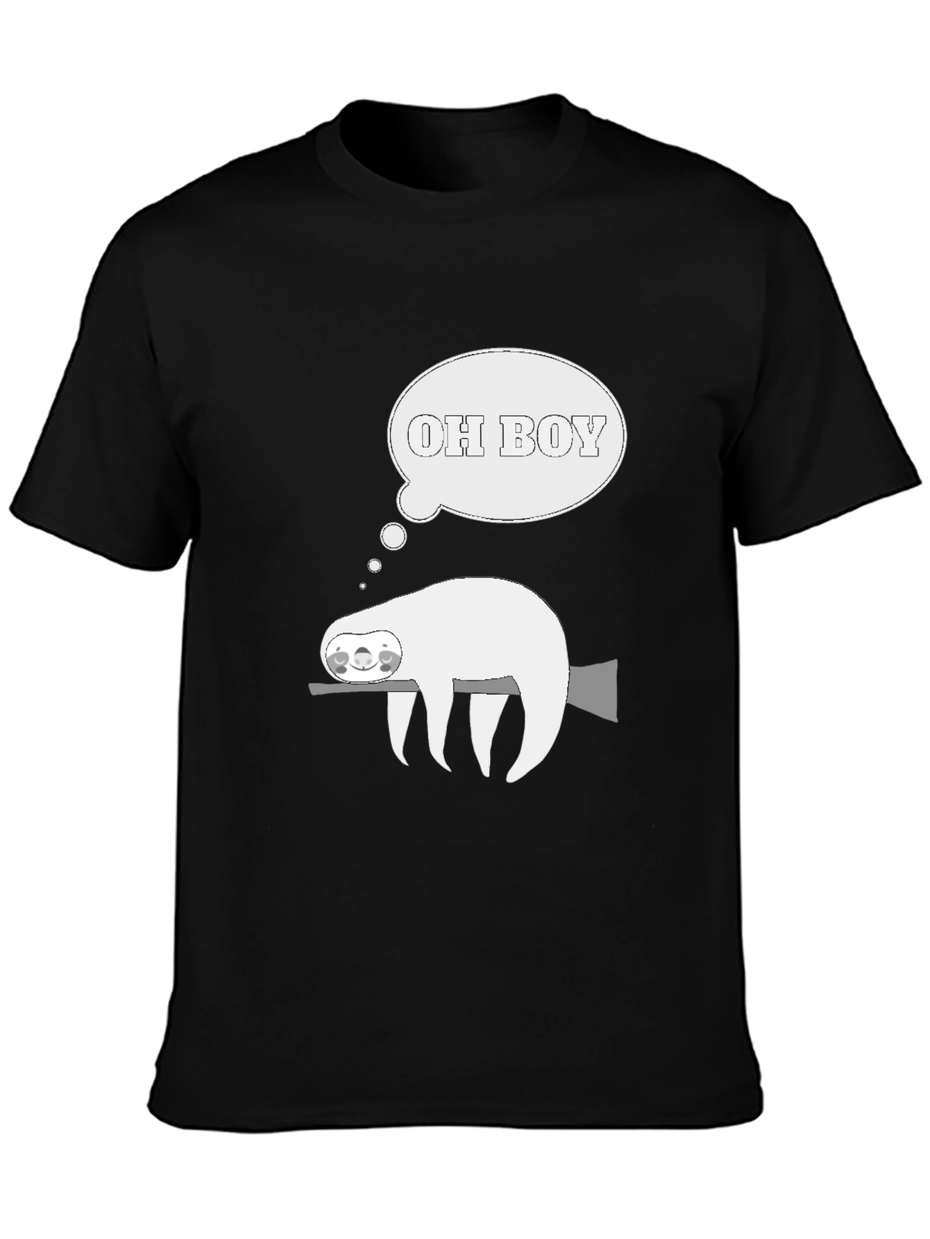 Sloth Oh Boy Graphic Tee - Comfy Casual T-Shirt