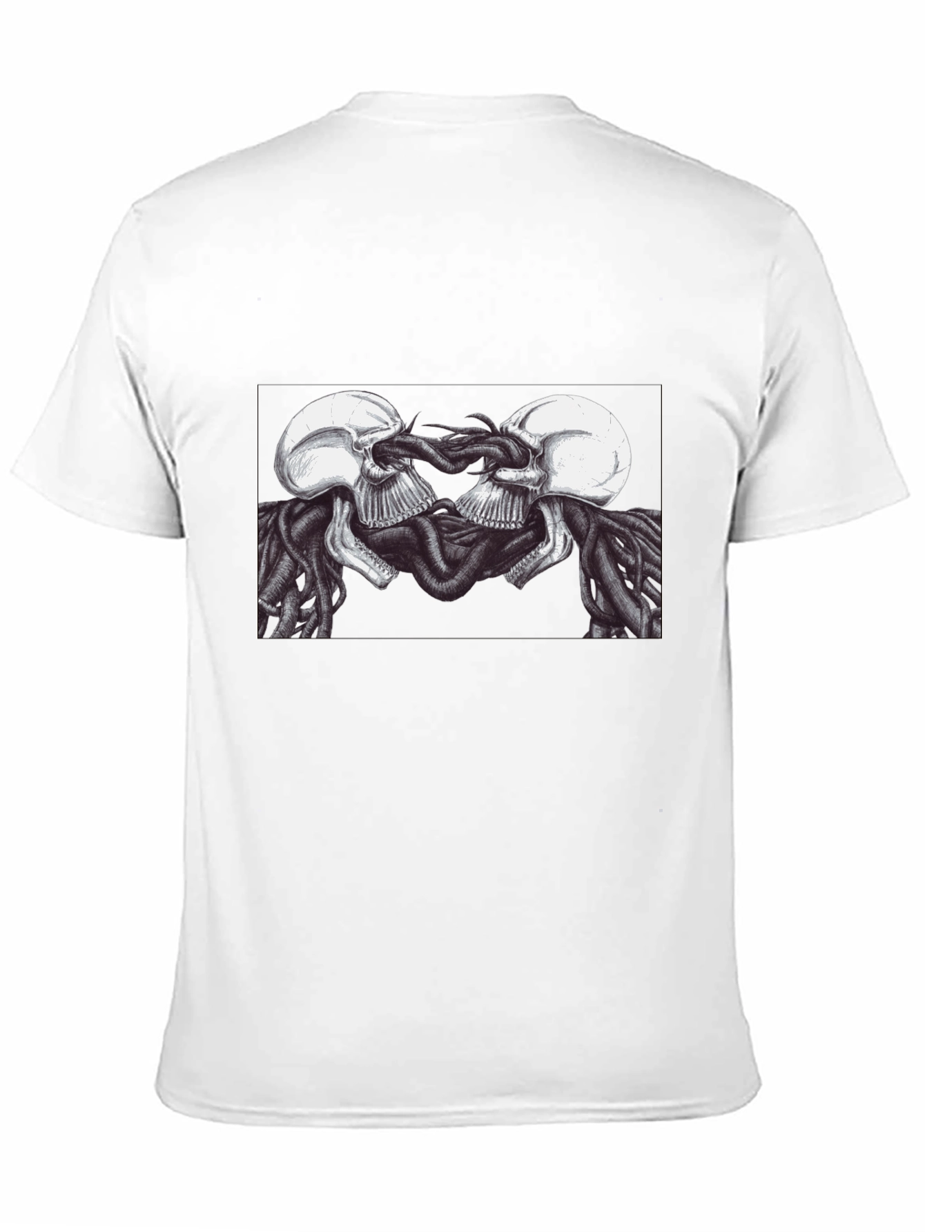 Skull Kiss Graphic Tee - Edgy Black T-Shirt