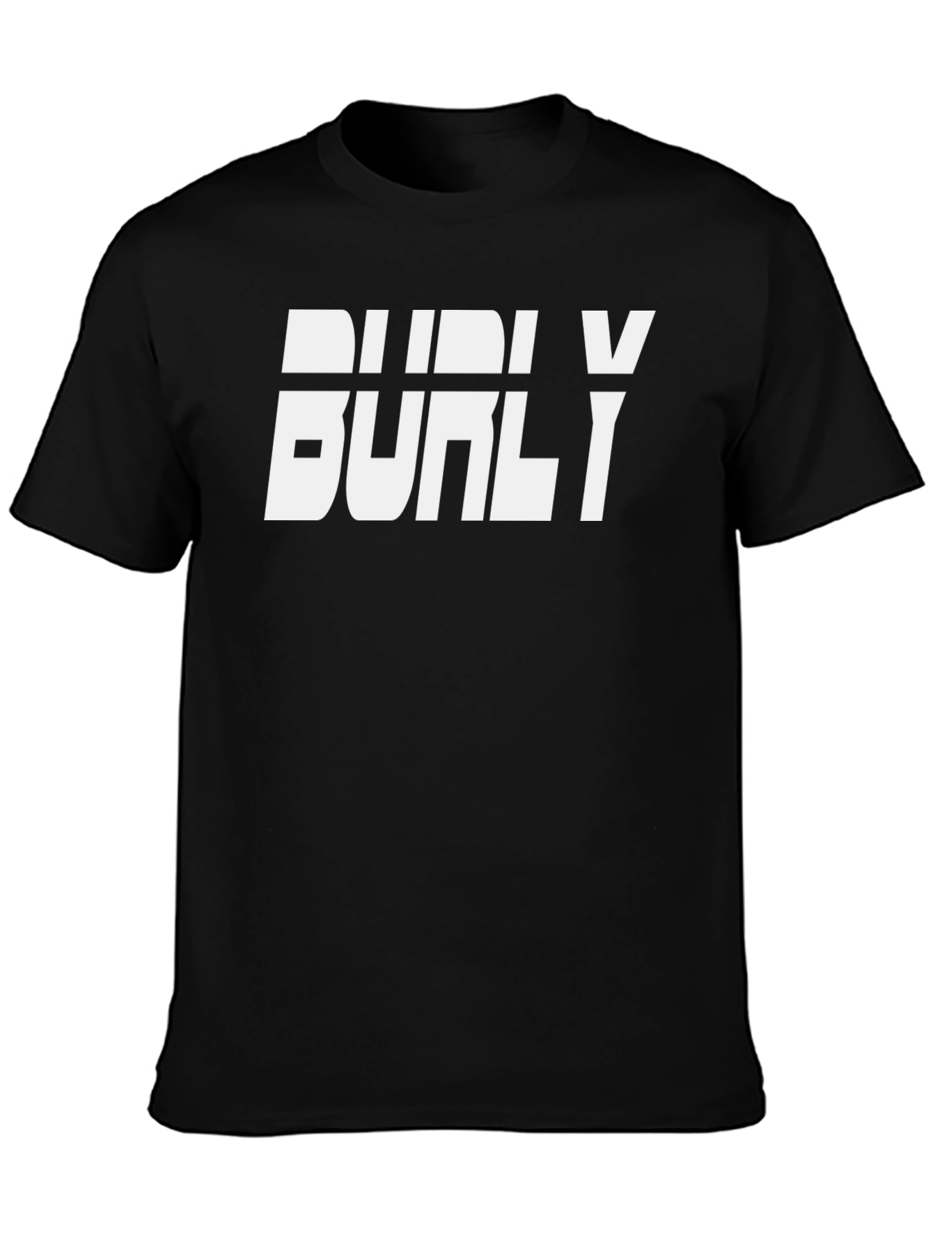 Burly White Graphic Print Black T-Shirt