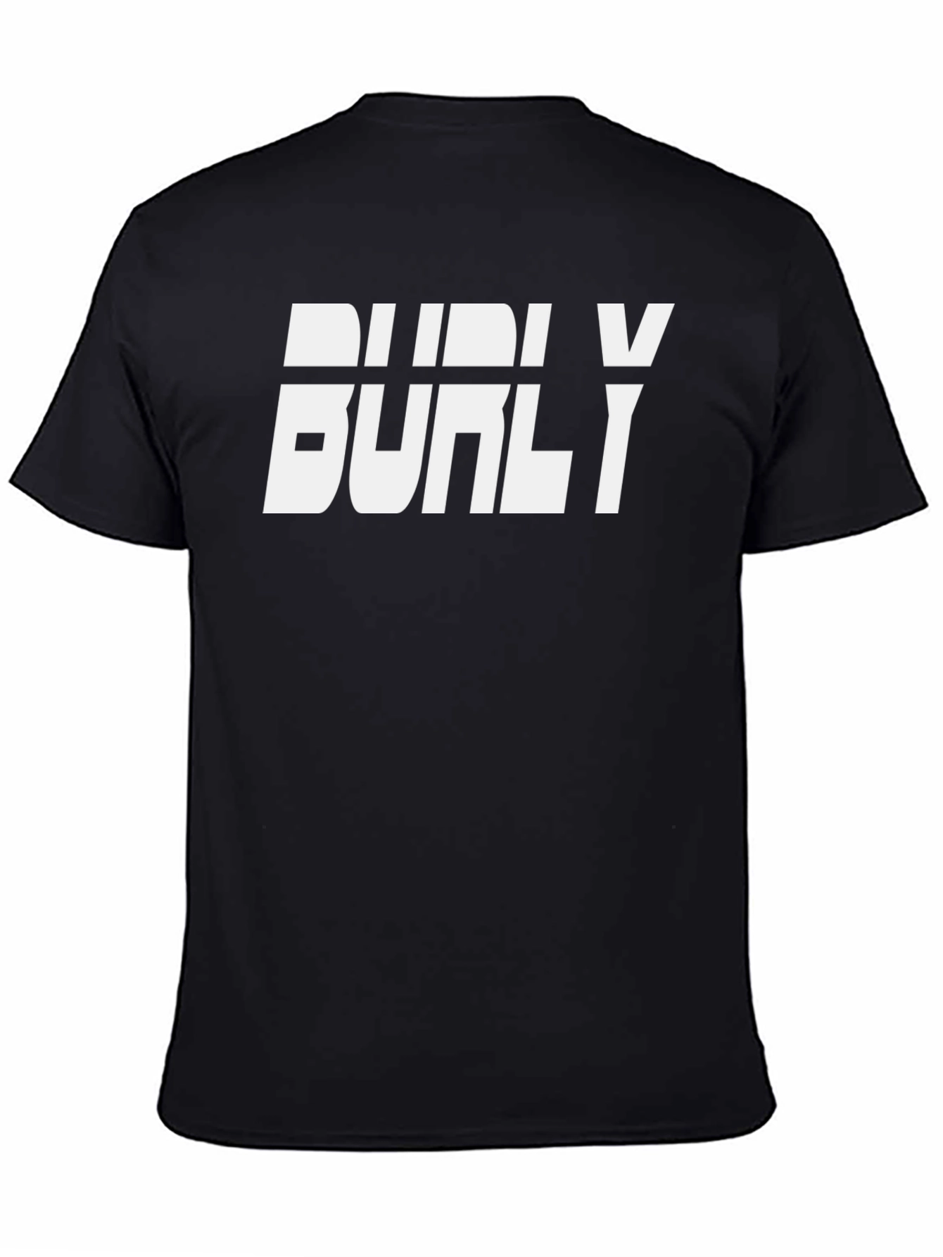Burly White Graphic Print Black T-Shirt