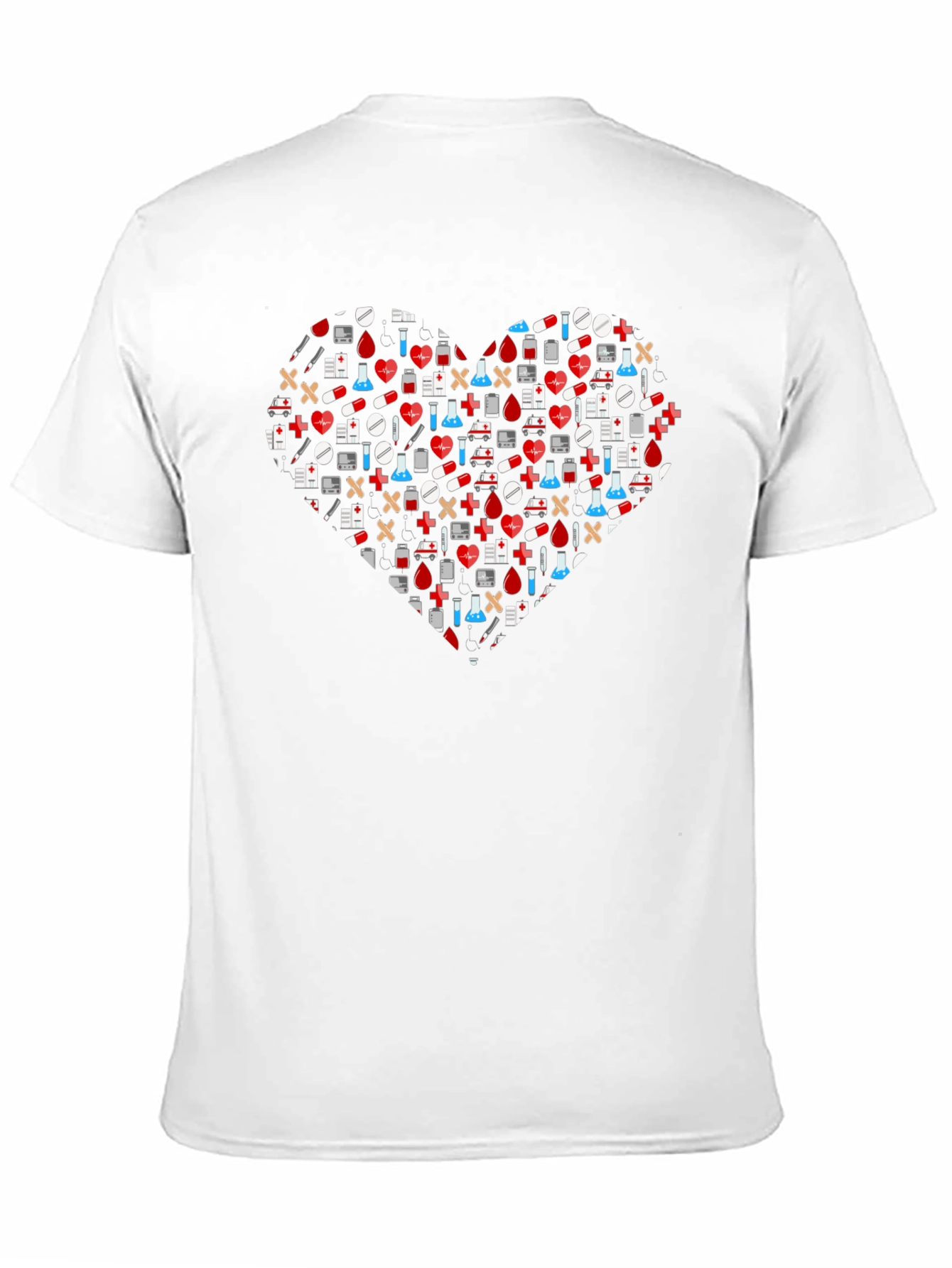 Medical Heart Graphic T-Shirt - Black Cotton Tee