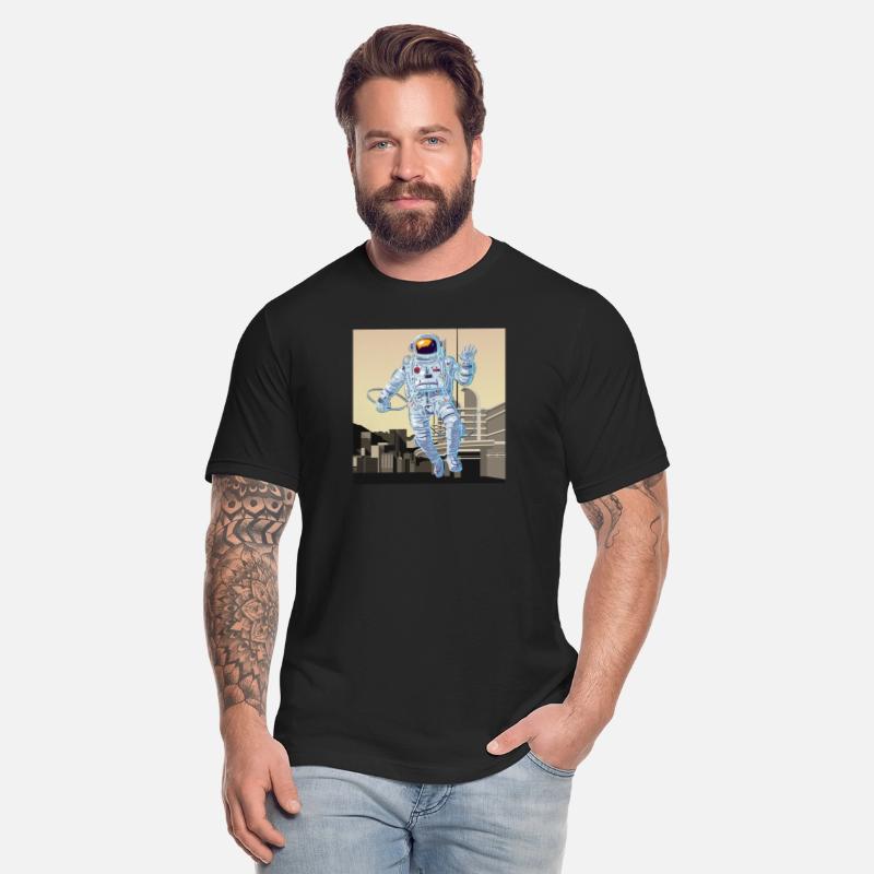 Astronaut in a retro moon design