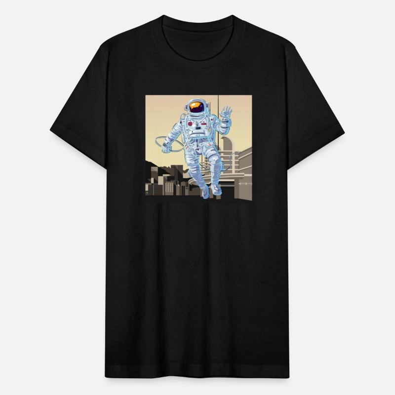 Astronaut in a retro moon design