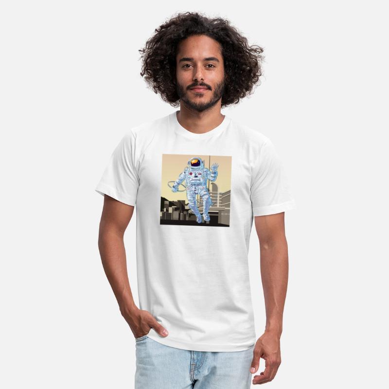 Astronaut in a retro moon design