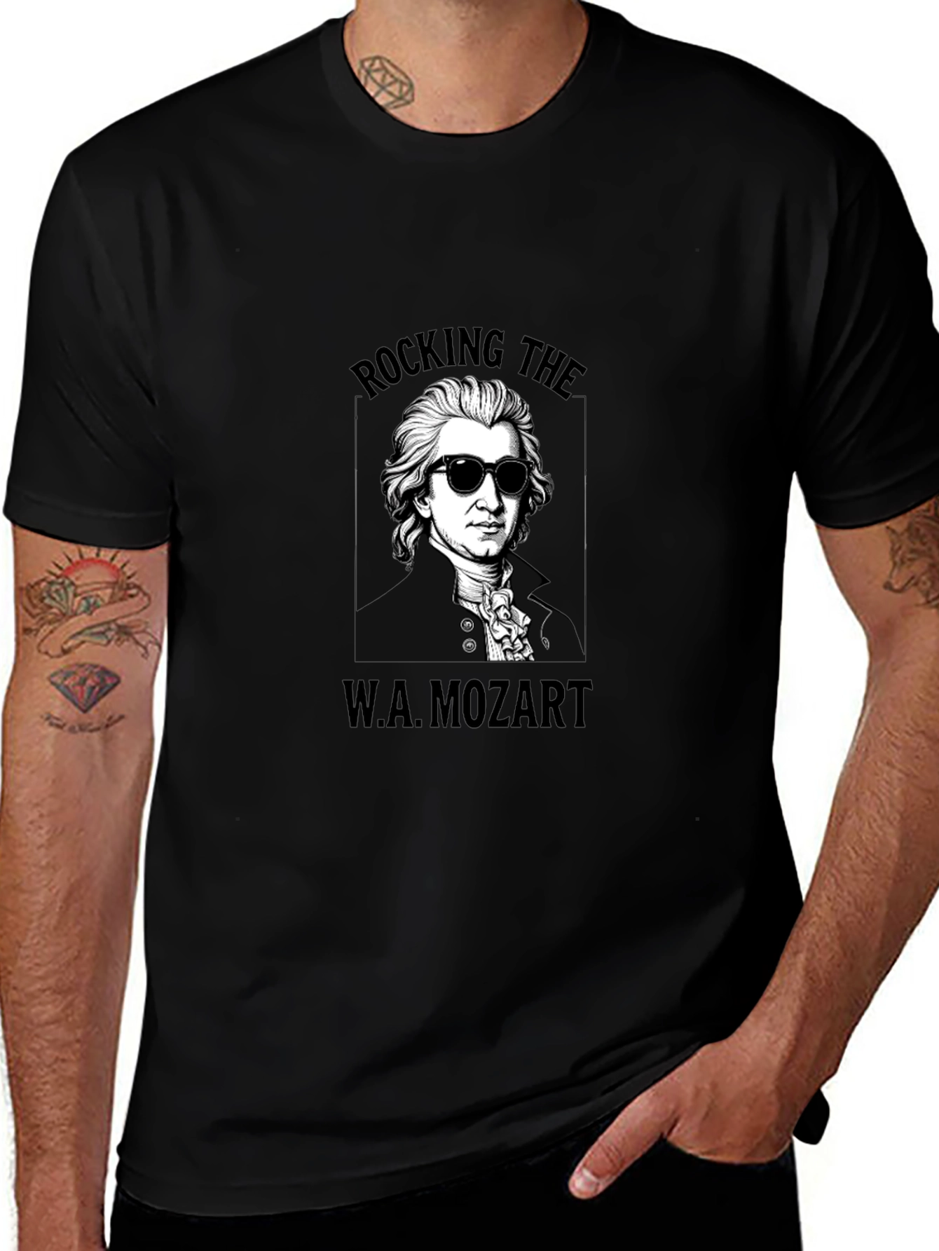 Rocking Mozart Black T-Shirt