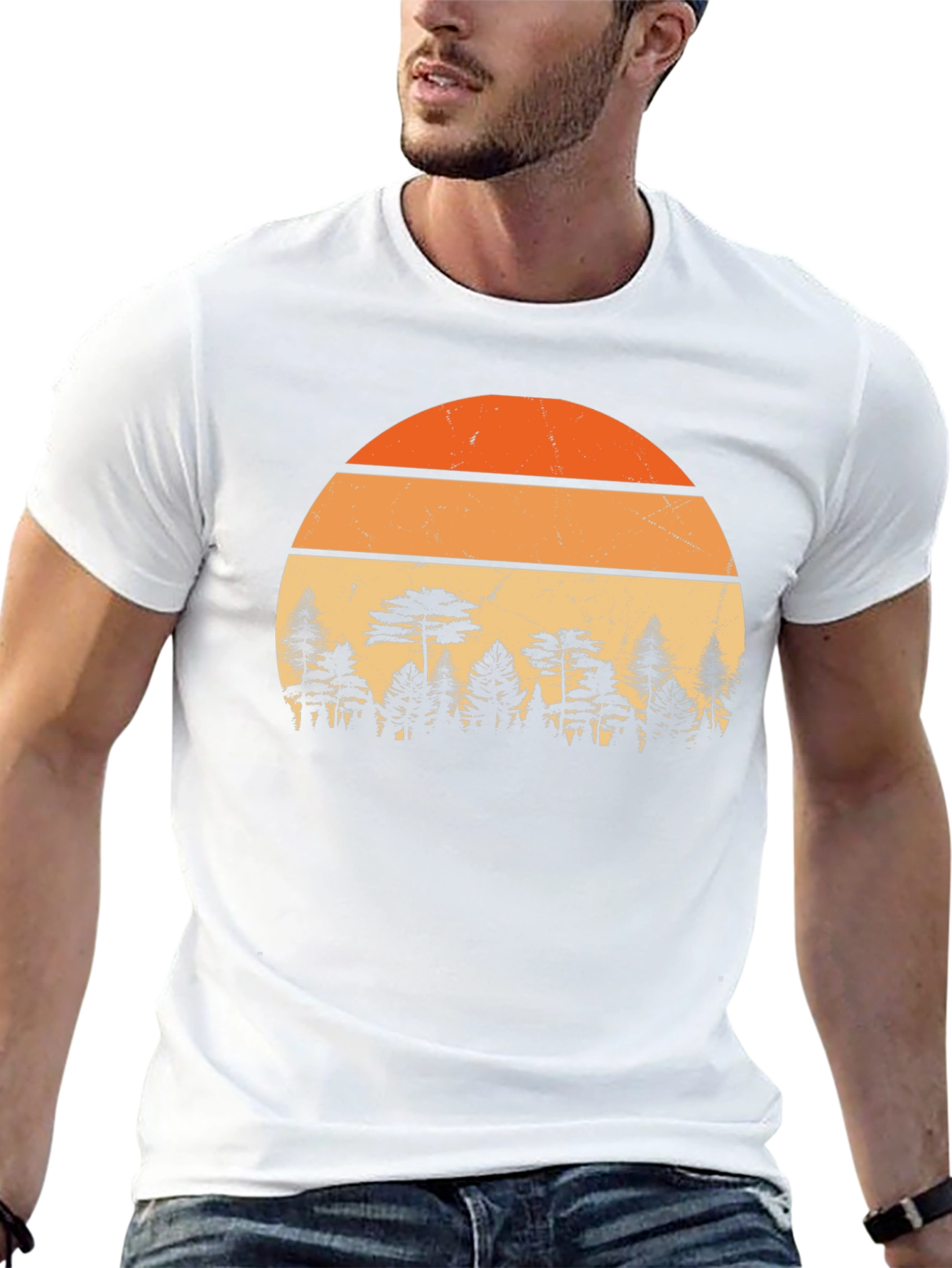 Retro Sunset Forest T-Shirt