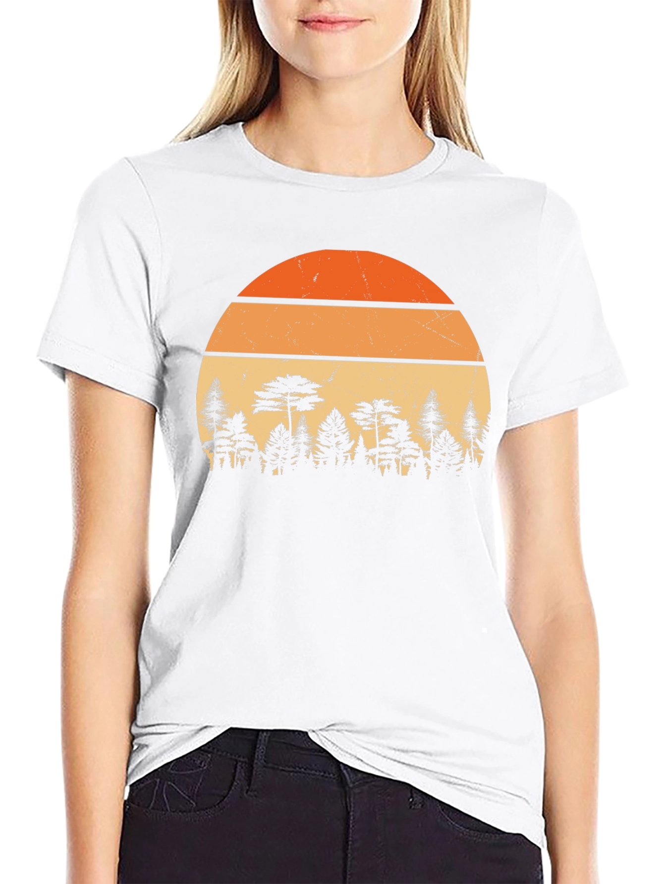 Retro Sunset Forest T-Shirt