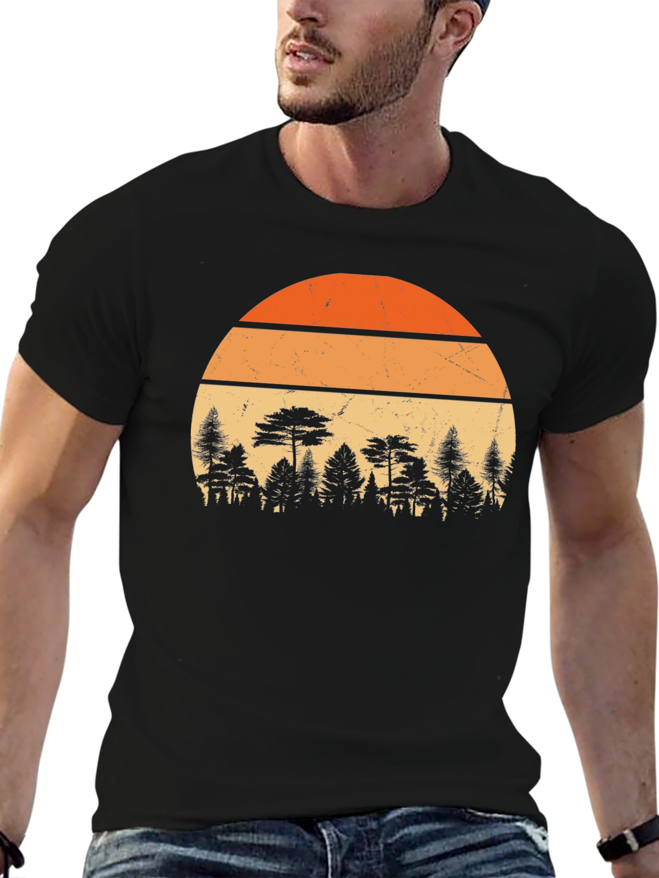 Retro Sunset Forest T-Shirt