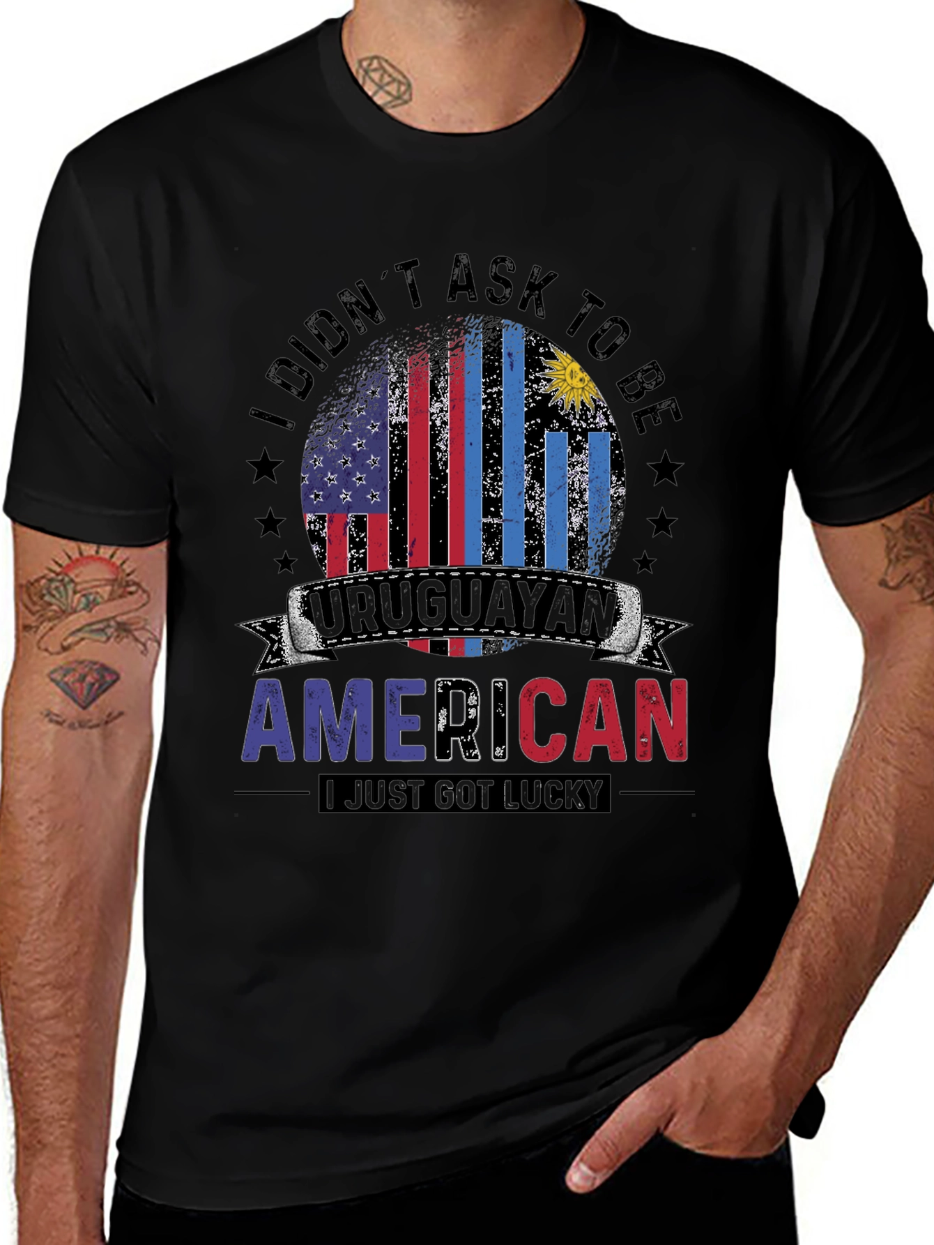 Uruguayan American Pride Graphic T-Shirt