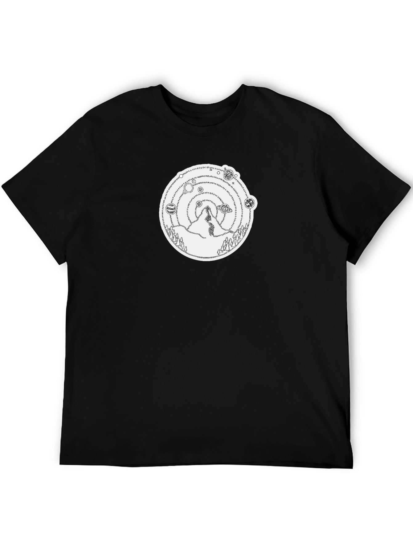 Cosmic Mountain Graphic Tee - Black