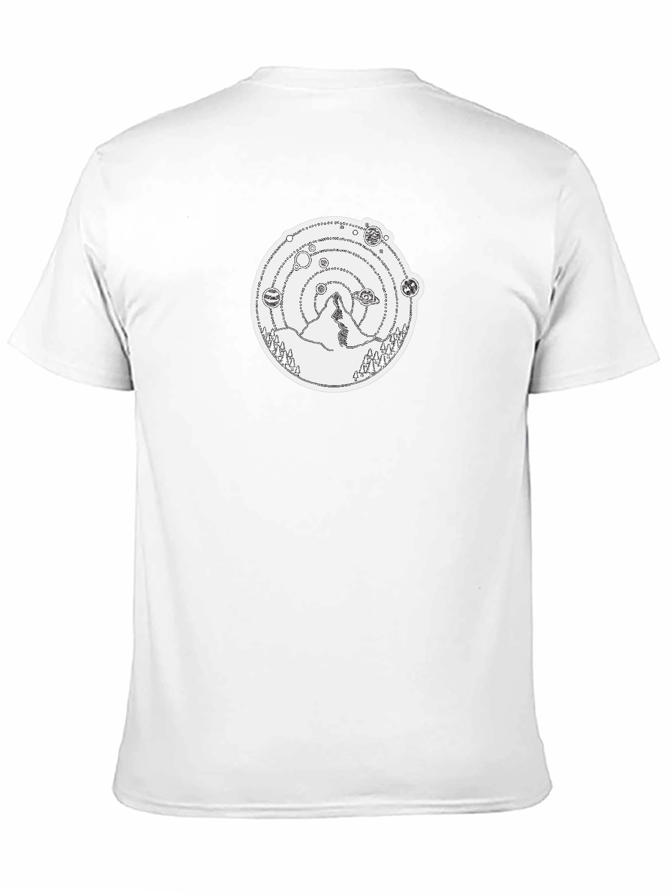Cosmic Mountain Graphic Tee - Black