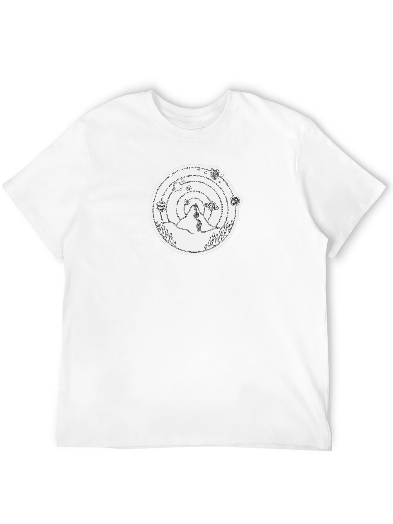 Cosmic Mountain Graphic Tee - Black