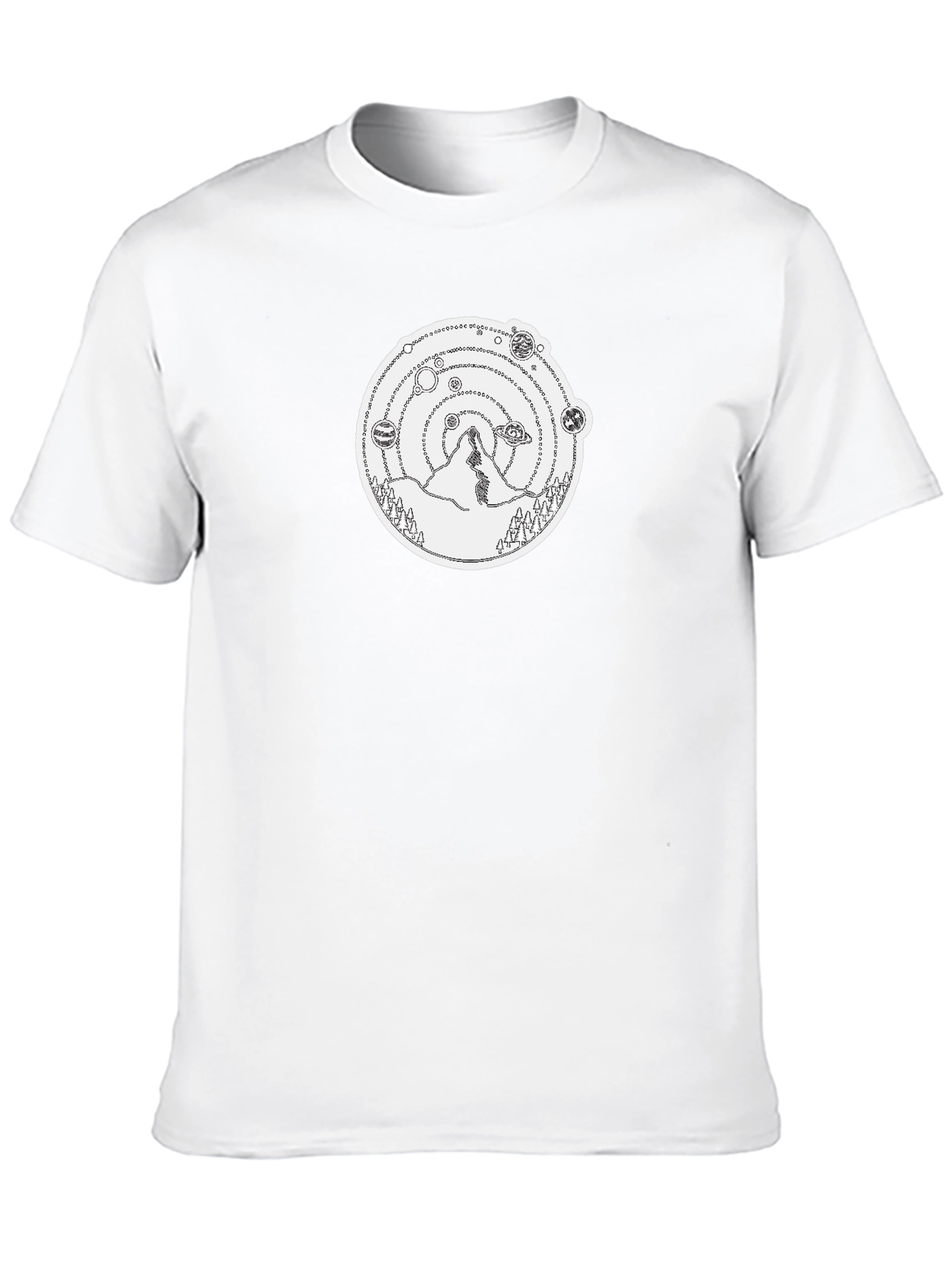Cosmic Mountain Graphic Tee - Black