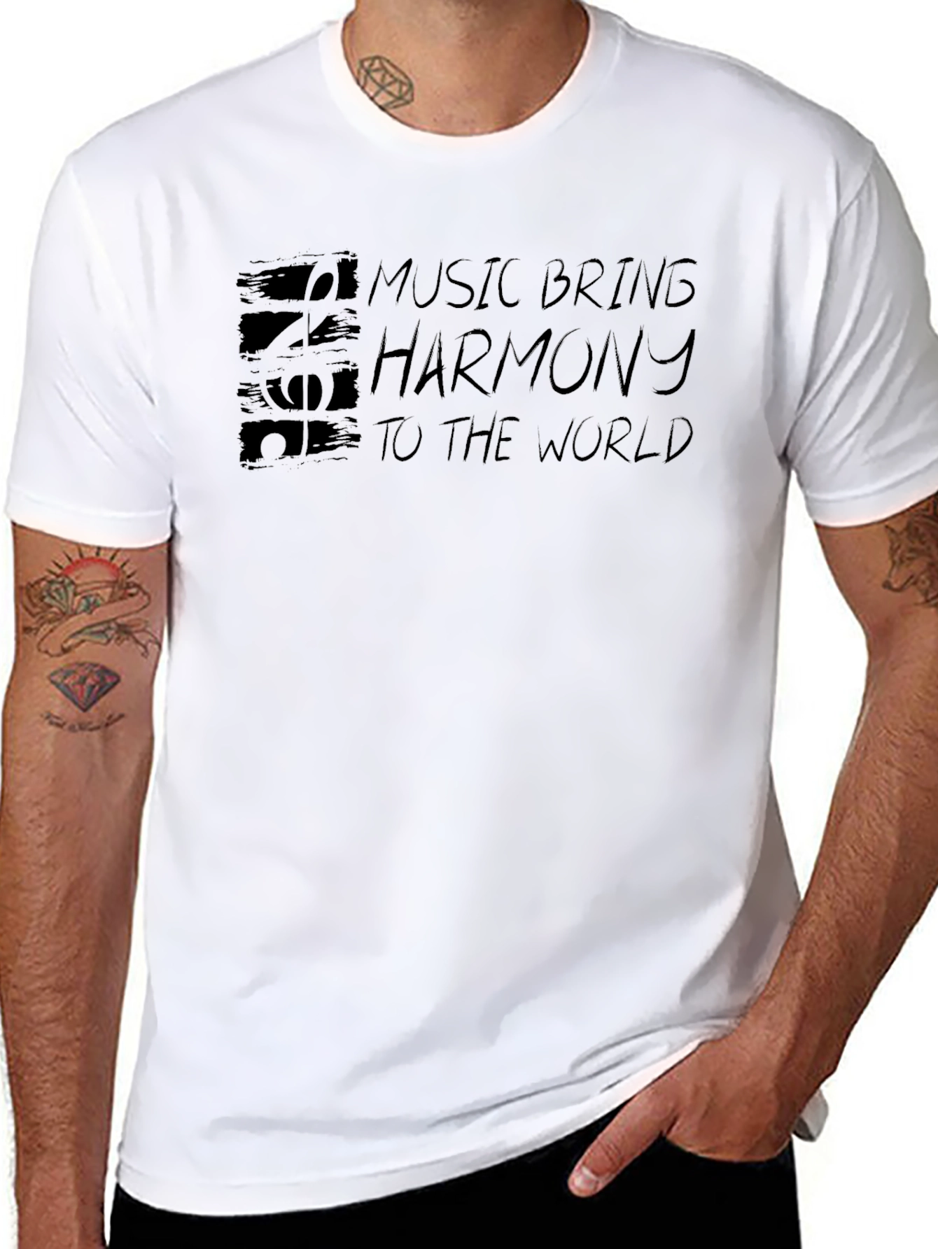 Music Brings Harmony Graphic T-Shirt - Soft Cotton Blend