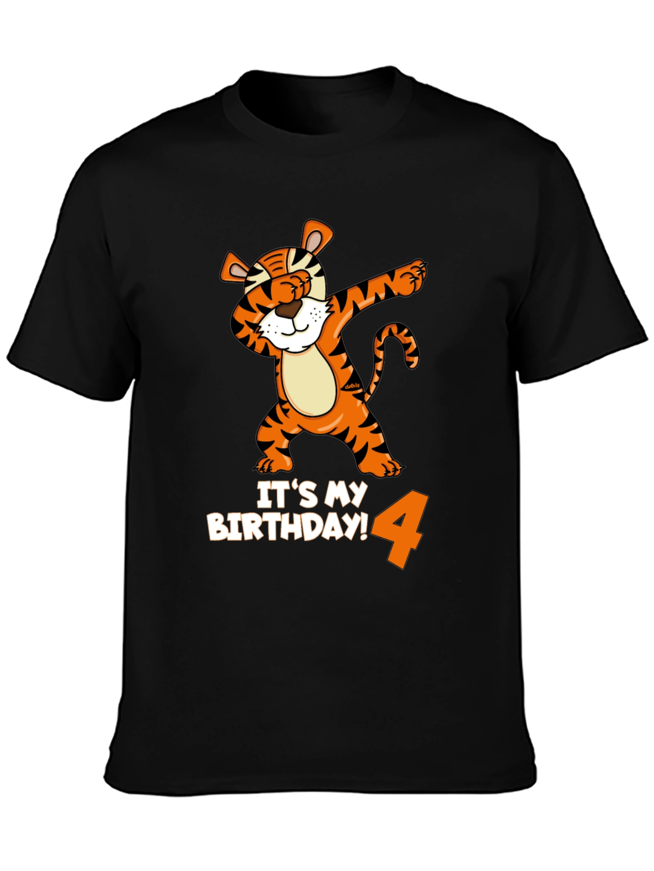 Dabbing Tiger 4th Birthday T-Shirt