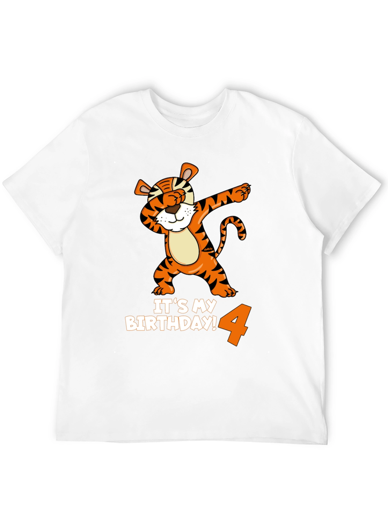 Dabbing Tiger 4th Birthday T-Shirt