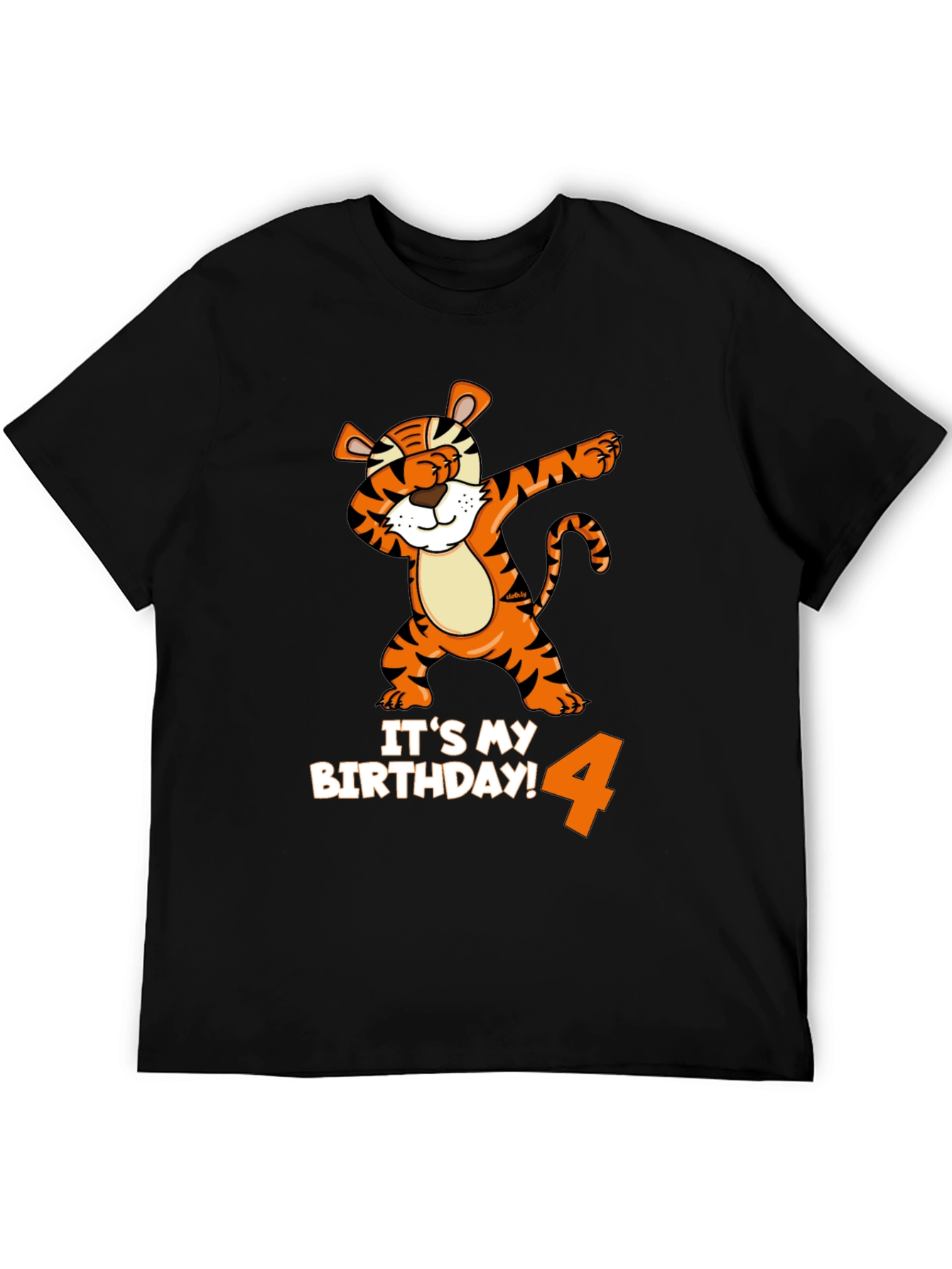 Dabbing Tiger 4th Birthday T-Shirt