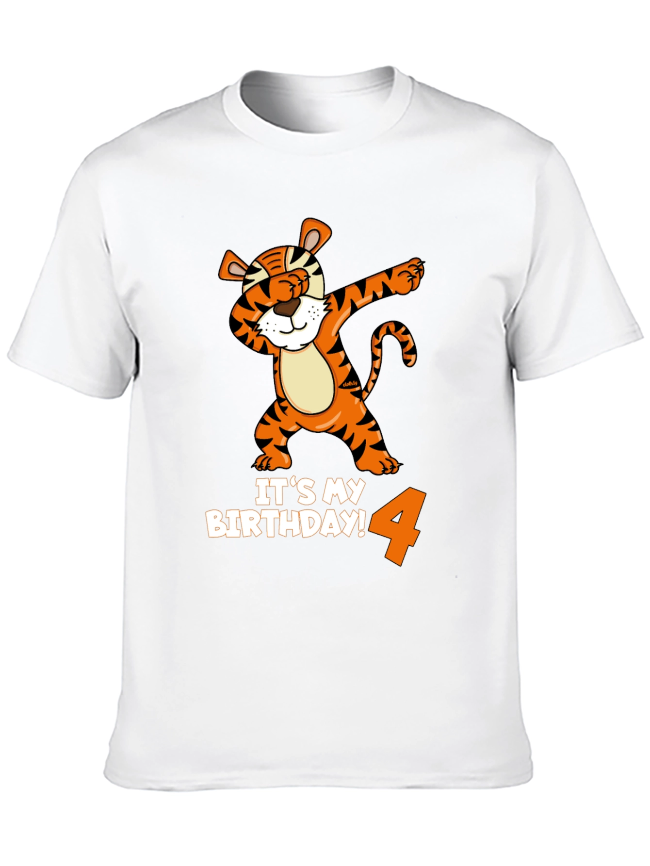Dabbing Tiger 4th Birthday T-Shirt
