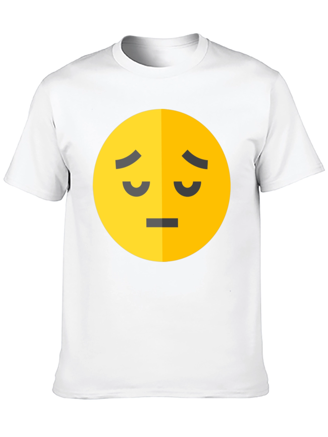 Sad Emoji Graphic T-Shirt - Black