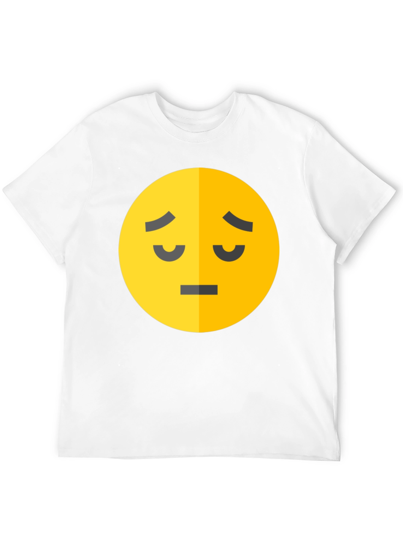 Sad Emoji Graphic T-Shirt - Black