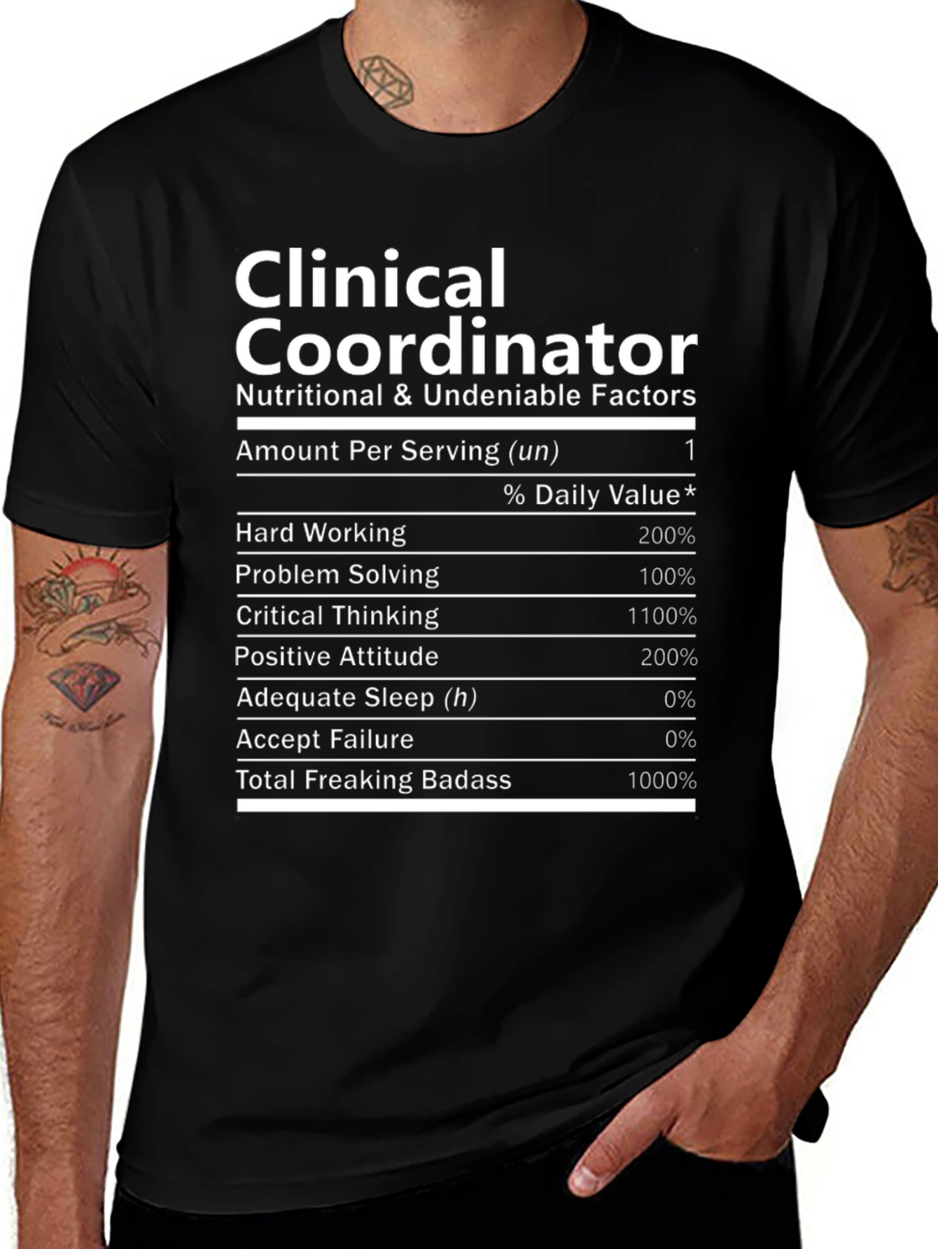 Clinical Coordinator Nutritional Facts T-Shirt