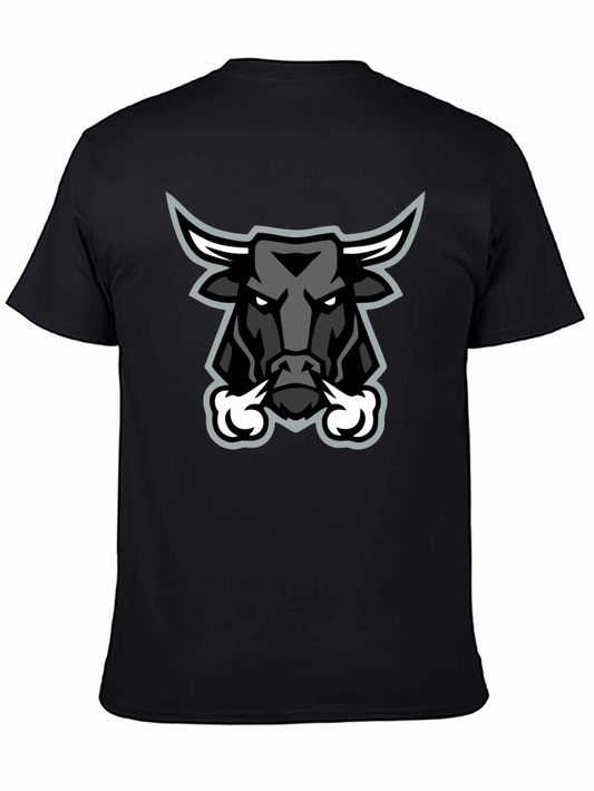 Angry Bull Graphic Tee - Black Cotton Comfort Fit Shirt