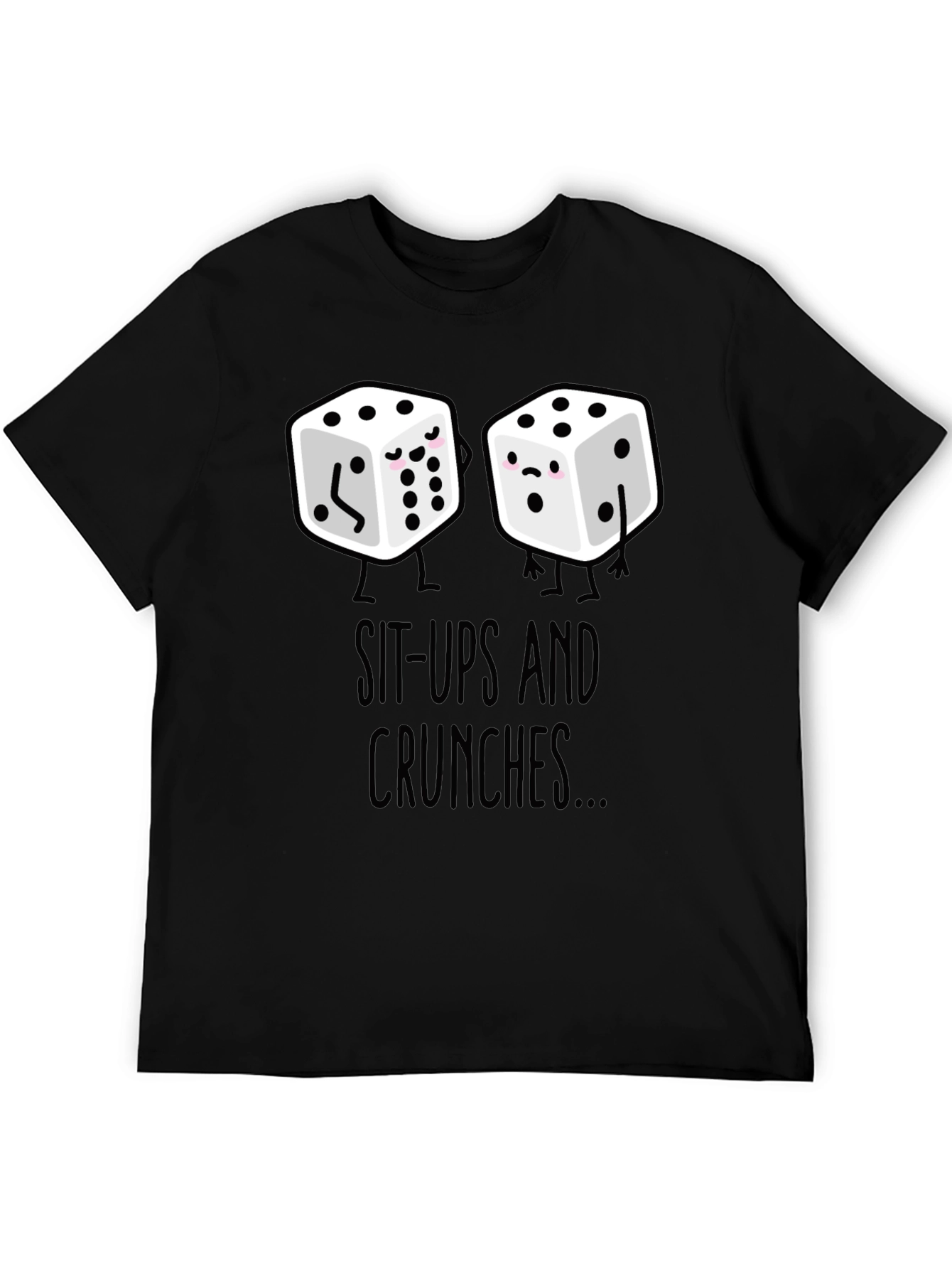 Sit-Ups & Crunches Dice Graphic Tee - Black