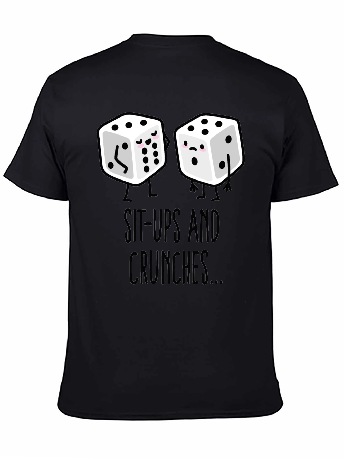 Sit-Ups & Crunches Dice Graphic Tee - Black