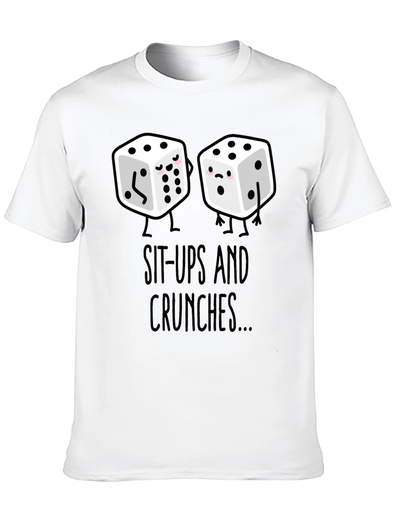 Sit-Ups & Crunches Dice Graphic Tee - Black