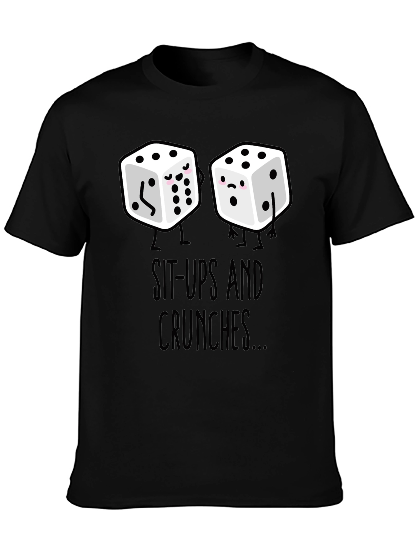 Sit-Ups & Crunches Dice Graphic Tee - Black