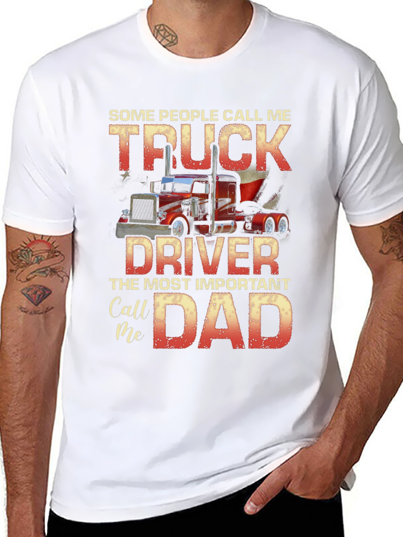 Truck Driver Dad T-Shirt - Gift for Truckers!