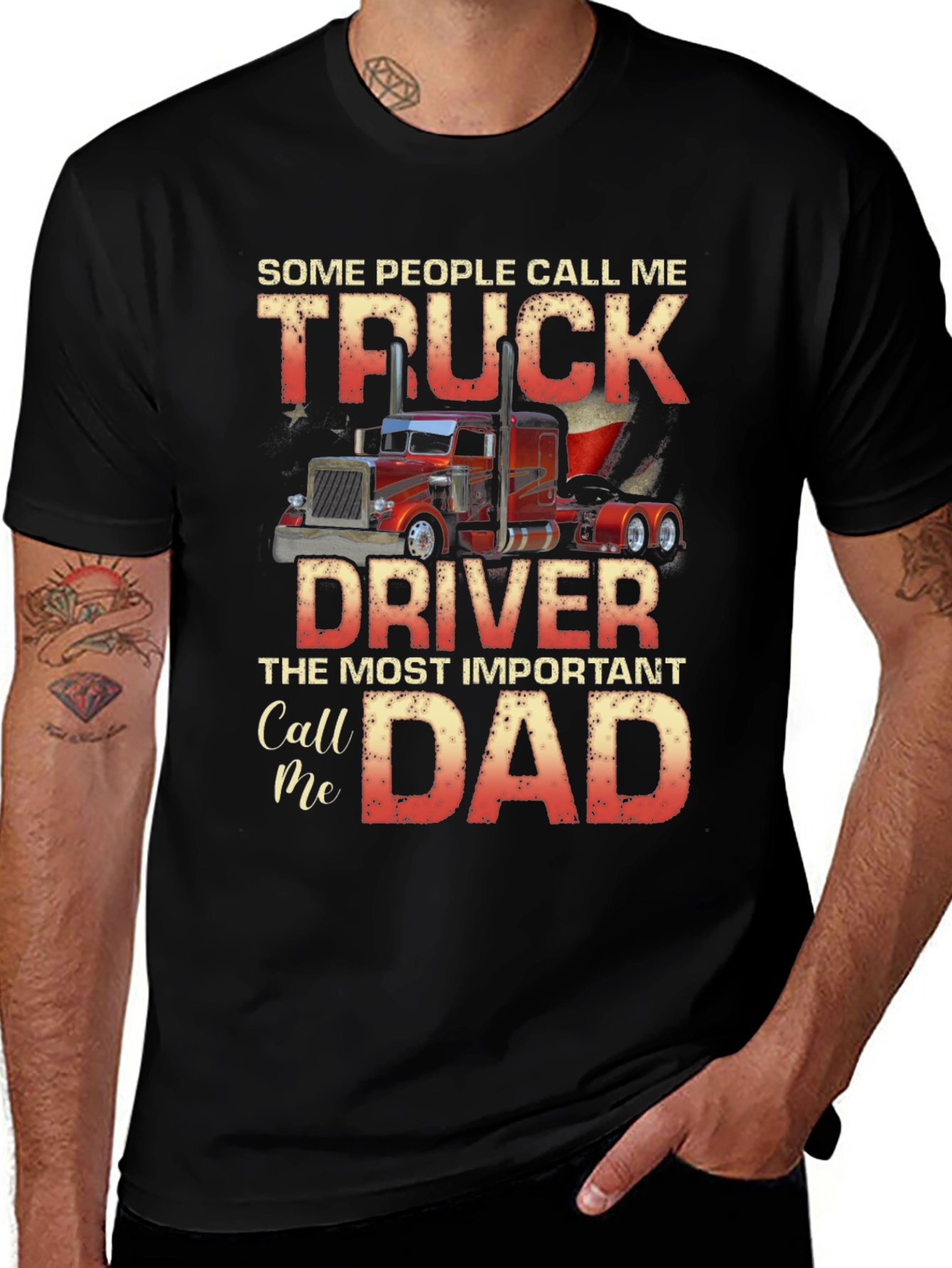 Truck Driver Dad T-Shirt - Gift for Truckers!