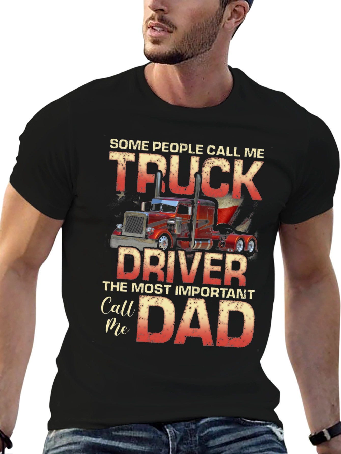 Truck Driver Dad T-Shirt - Gift for Truckers!