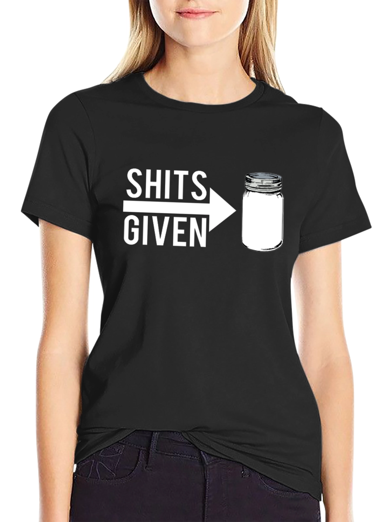Shits Given Jar Graphic T-Shirt - Funny Sarcastic Tee
