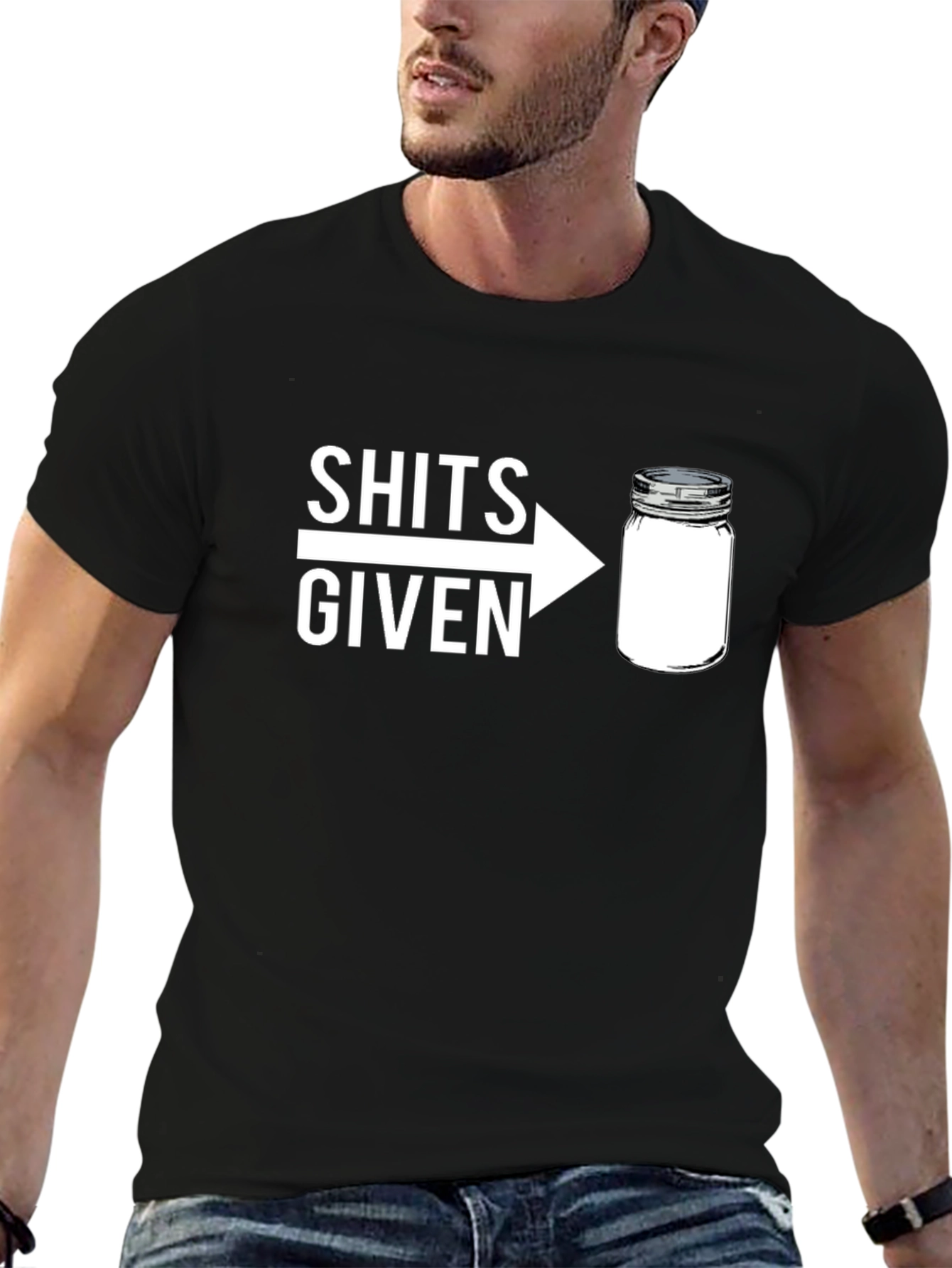 Shits Given Jar Graphic T-Shirt - Funny Sarcastic Tee