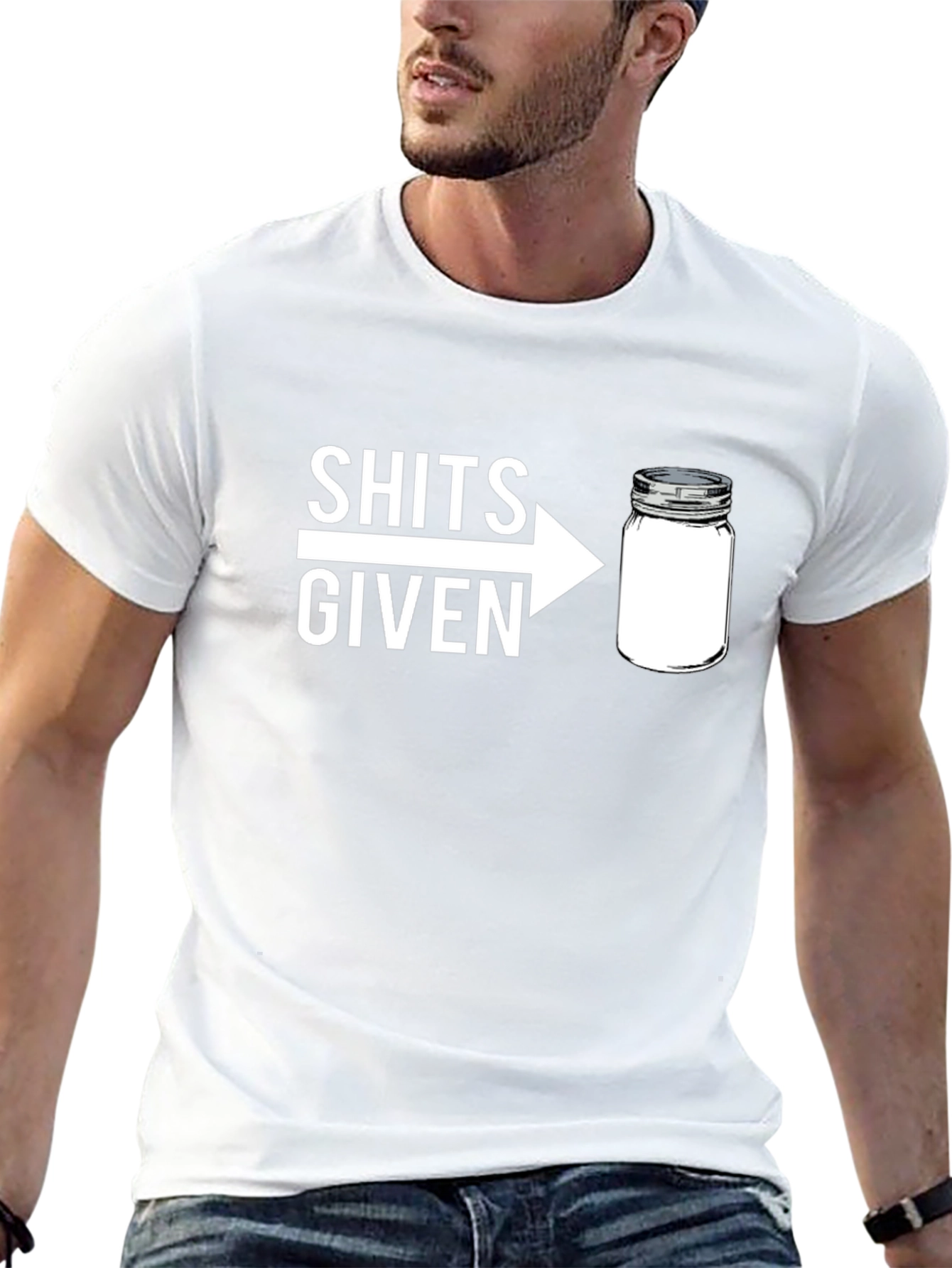 Shits Given Jar Graphic T-Shirt - Funny Sarcastic Tee