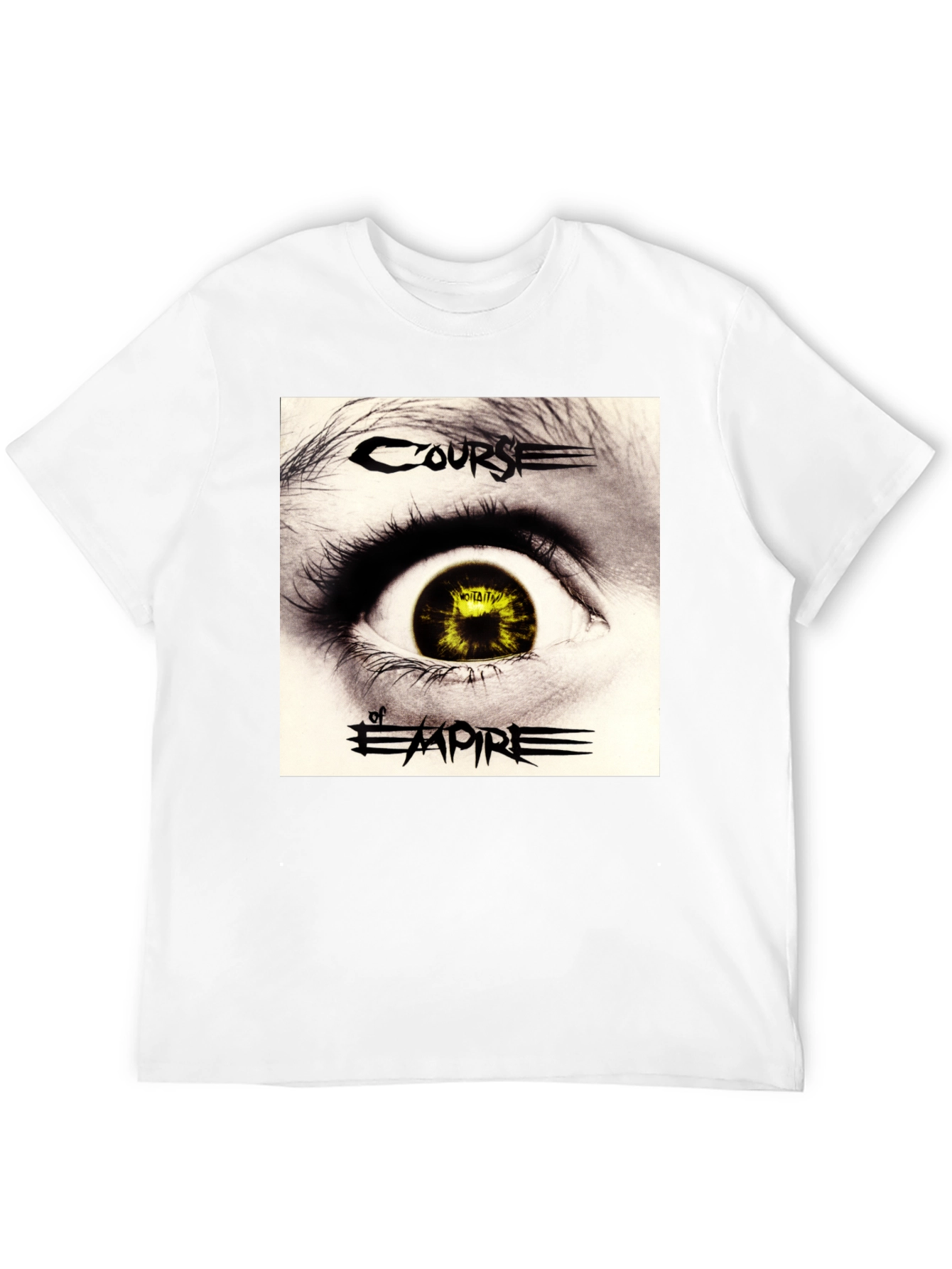 Course of Empire Band T-Shirt Eye Graphic Black Cotton