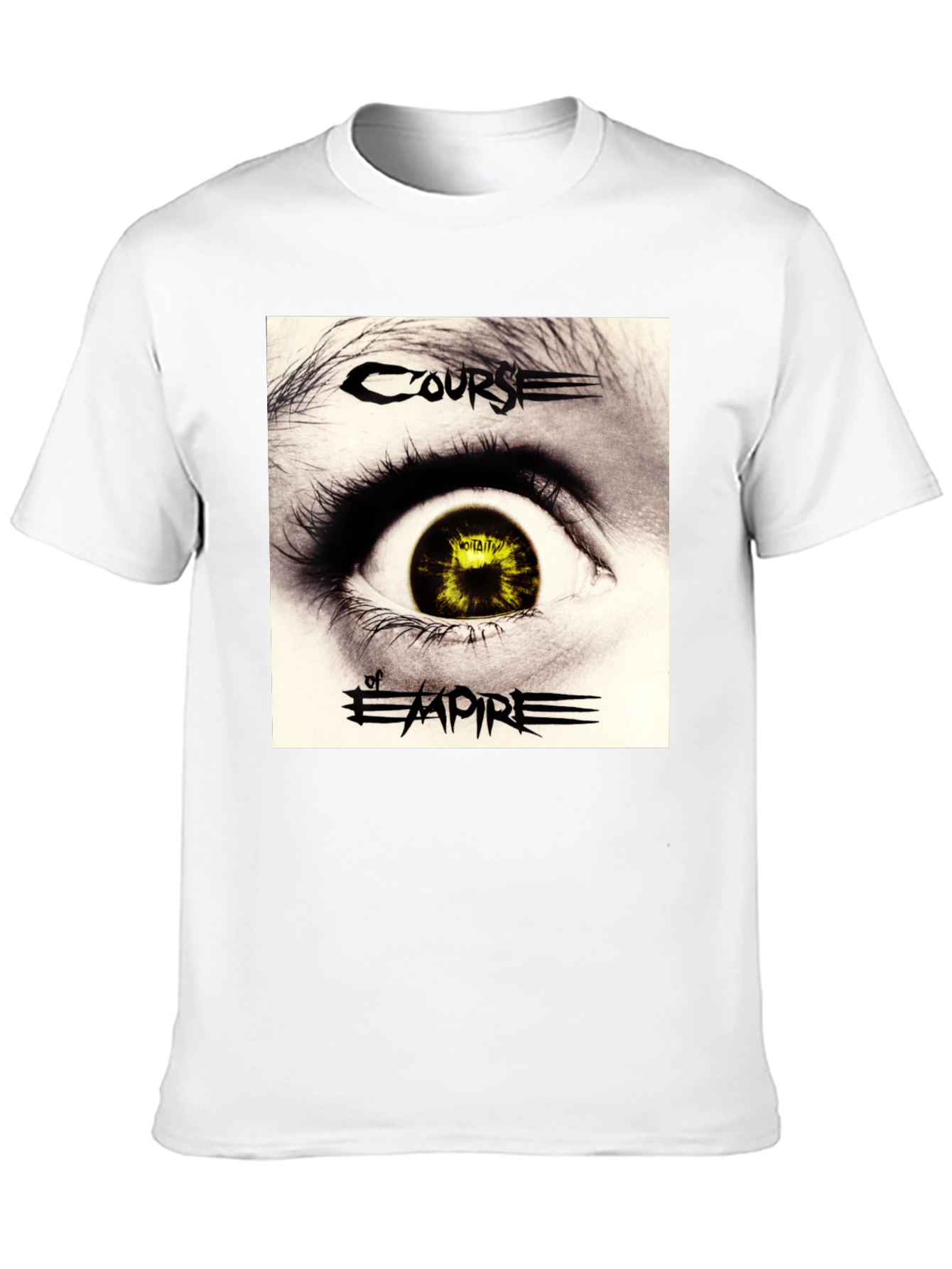 Course of Empire Band T-Shirt Eye Graphic Black Cotton