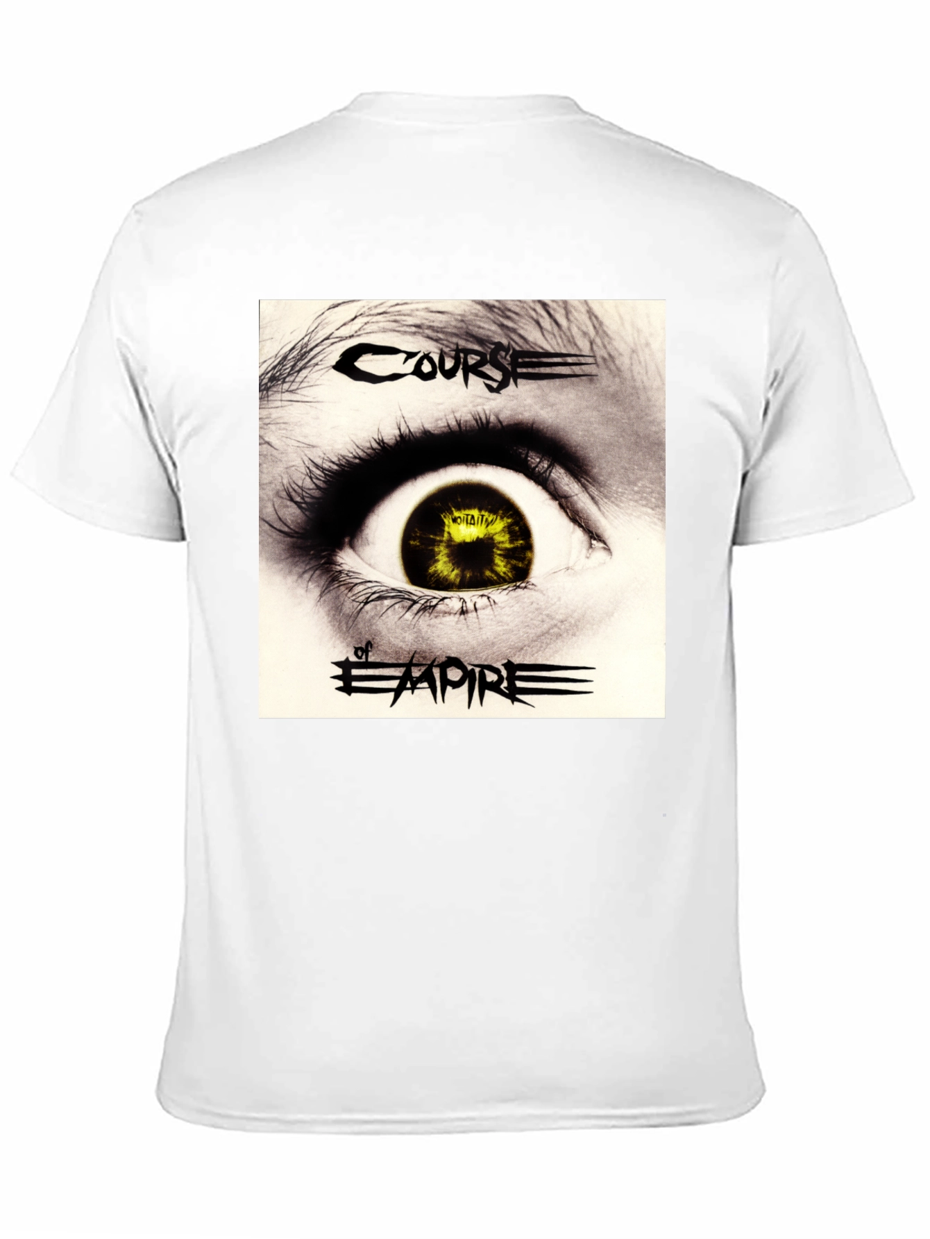 Course of Empire Band T-Shirt Eye Graphic Black Cotton