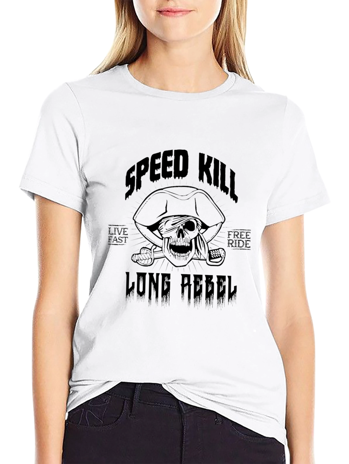 Speed Kill Long Rebel Black T-Shirt