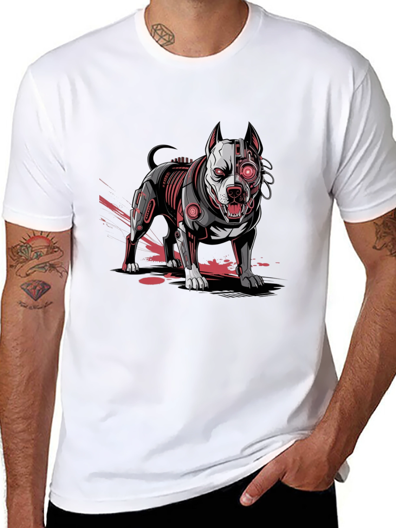 Cybernetic Pitbull Graphic Tee