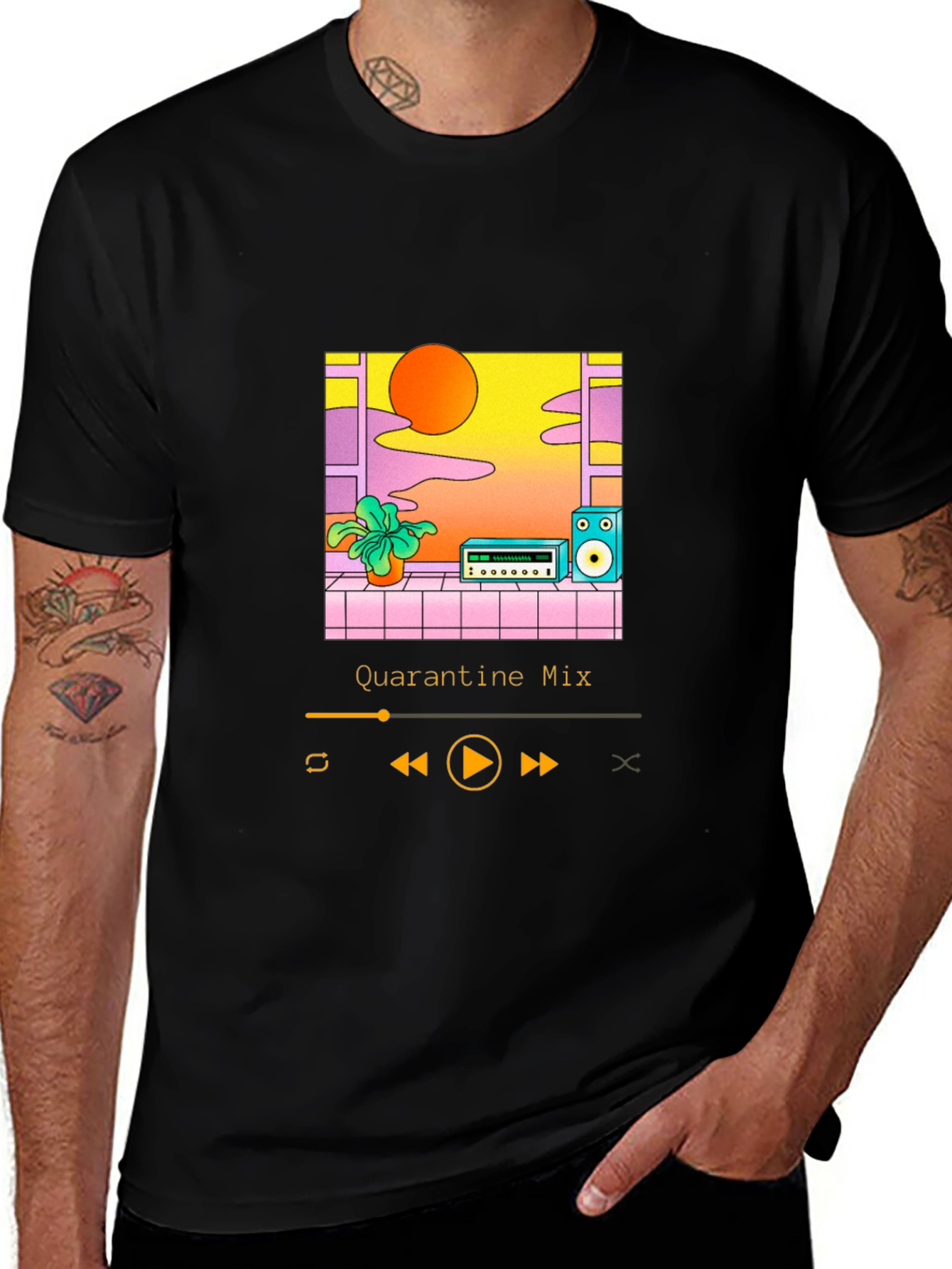 Quarantine Mix Black T-Shirt