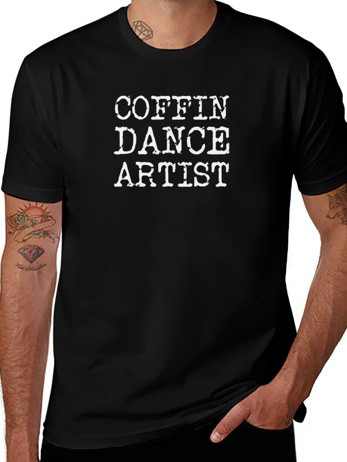 Coffin Dance Artist Black Graphic T-Shirt