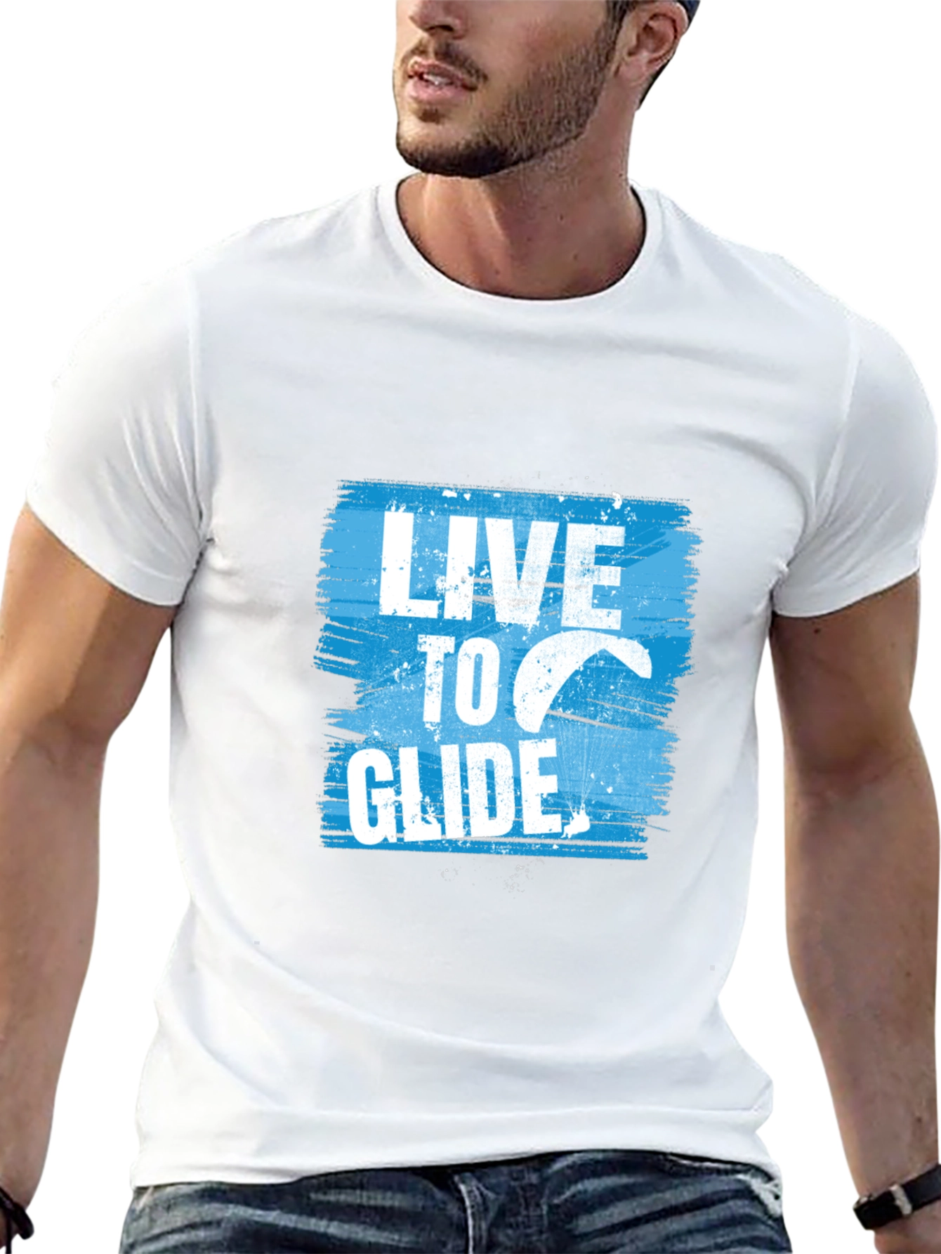 Live to Glide Black Graphic Tee - Kitesurfing Apparel