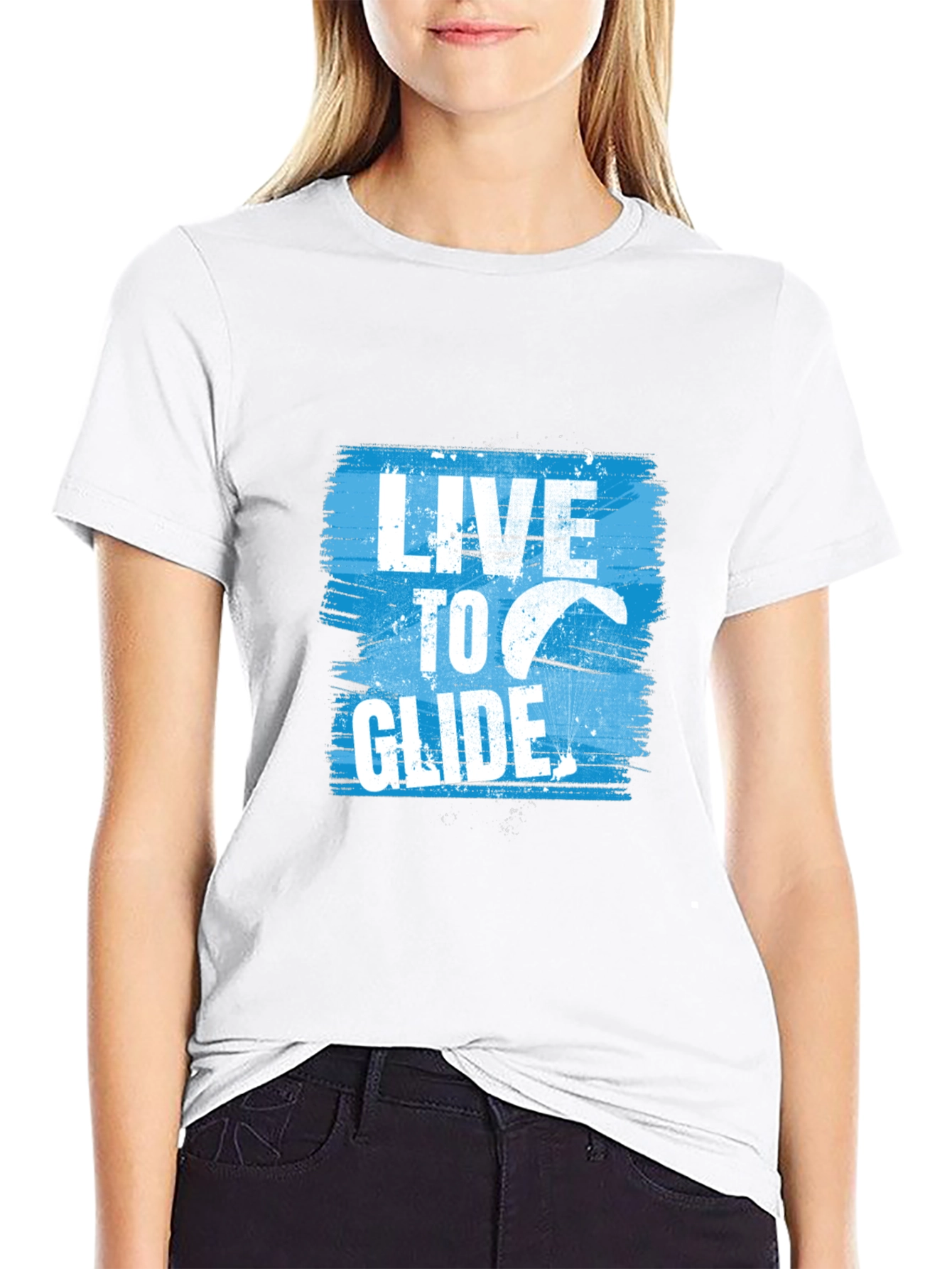Live to Glide Black Graphic Tee - Kitesurfing Apparel