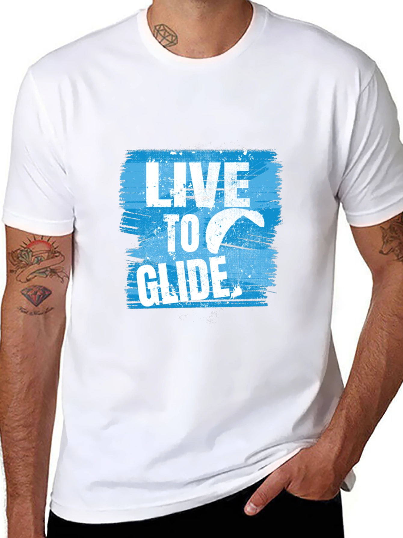 Live to Glide Black Graphic Tee - Kitesurfing Apparel