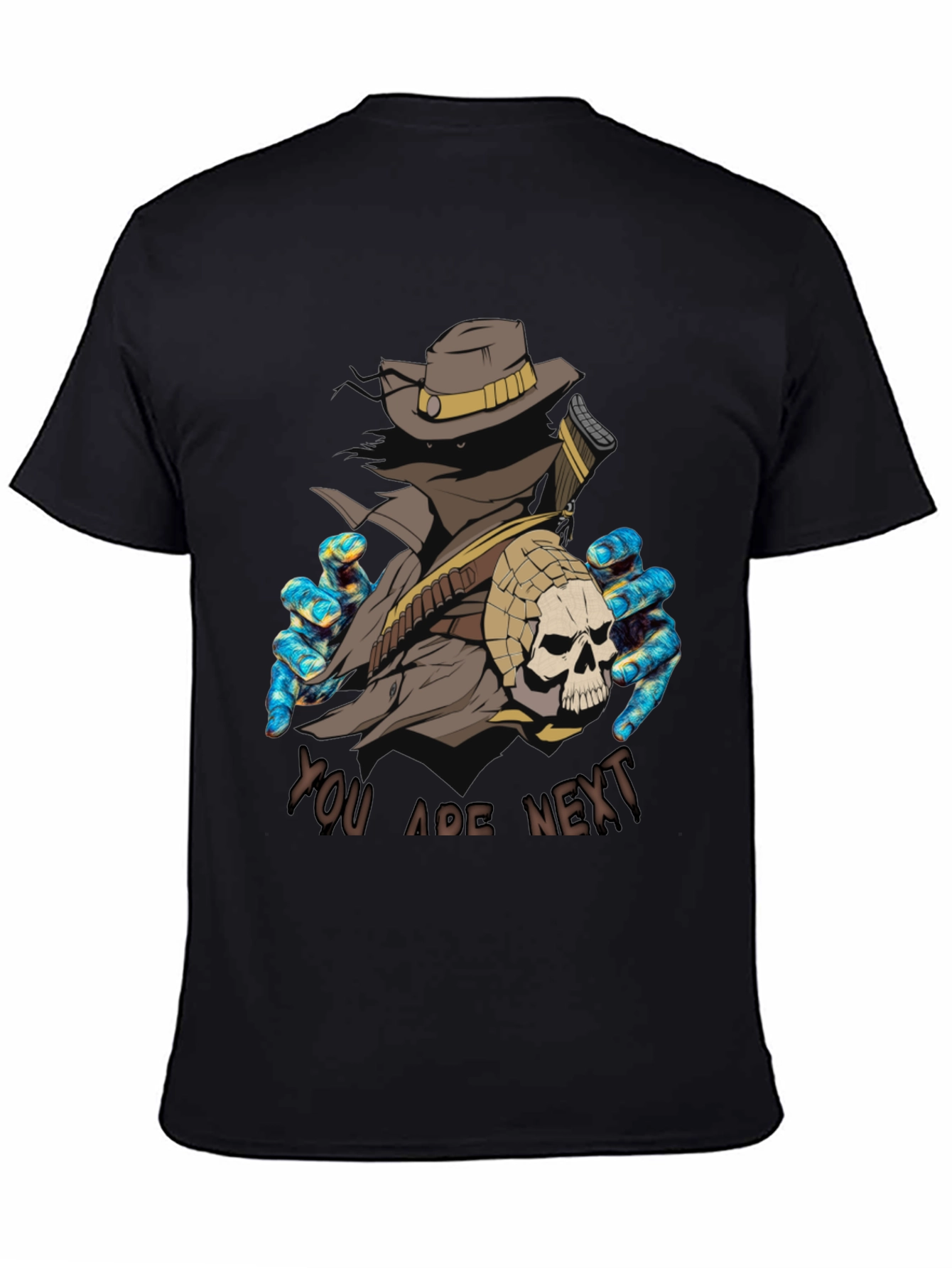 You Are Next Graphic Tee - Black Crewneck Shirt