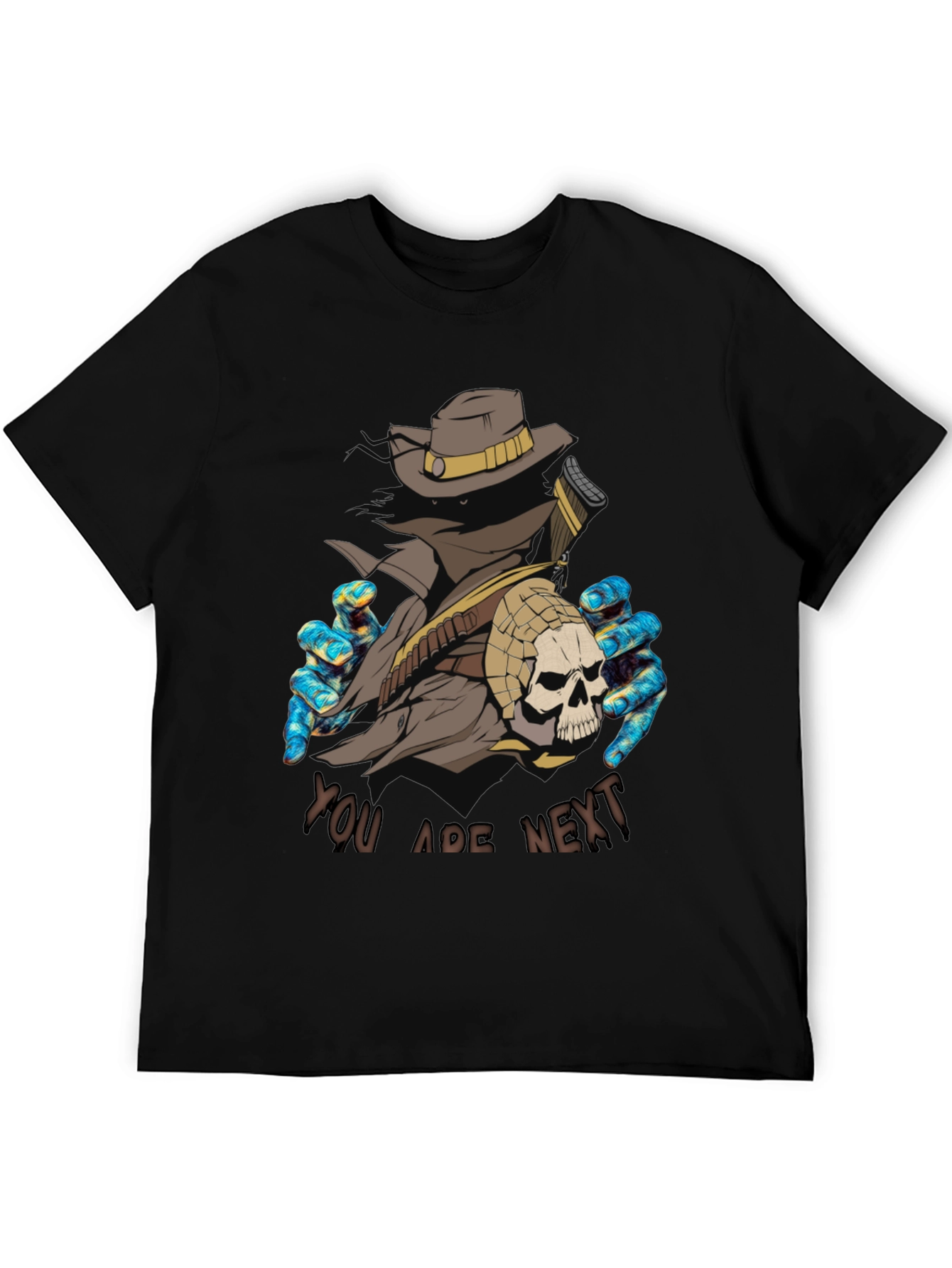 You Are Next Graphic Tee - Black Crewneck Shirt