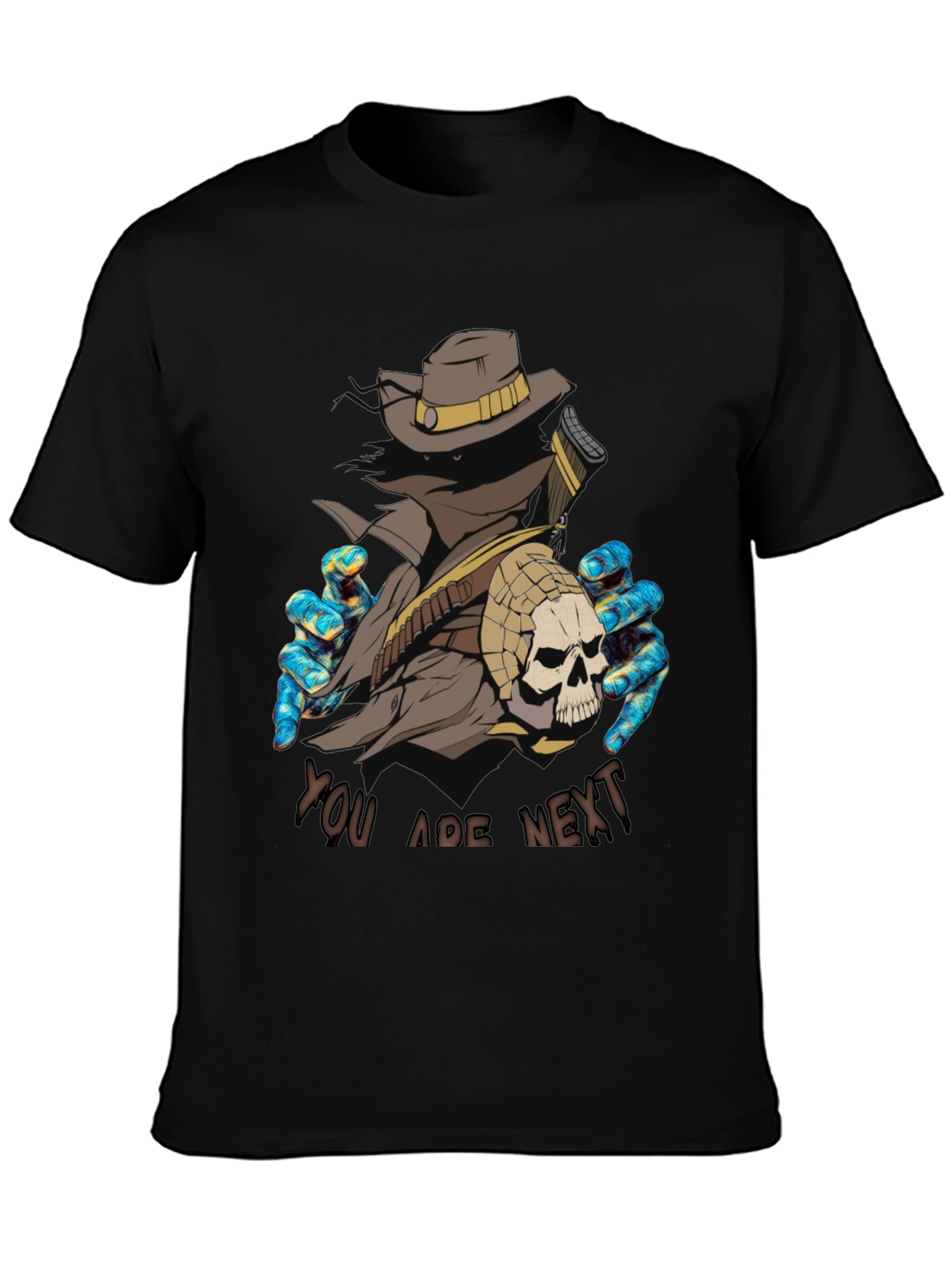 You Are Next Graphic Tee - Black Crewneck Shirt