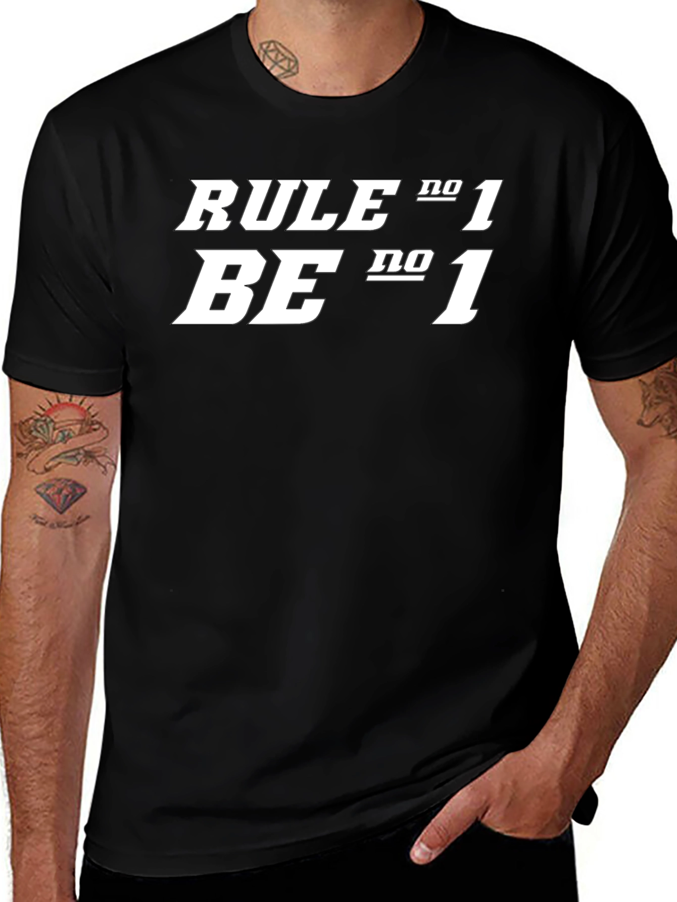 Rule No. 1 Be No. 1 Black Graphic Tee